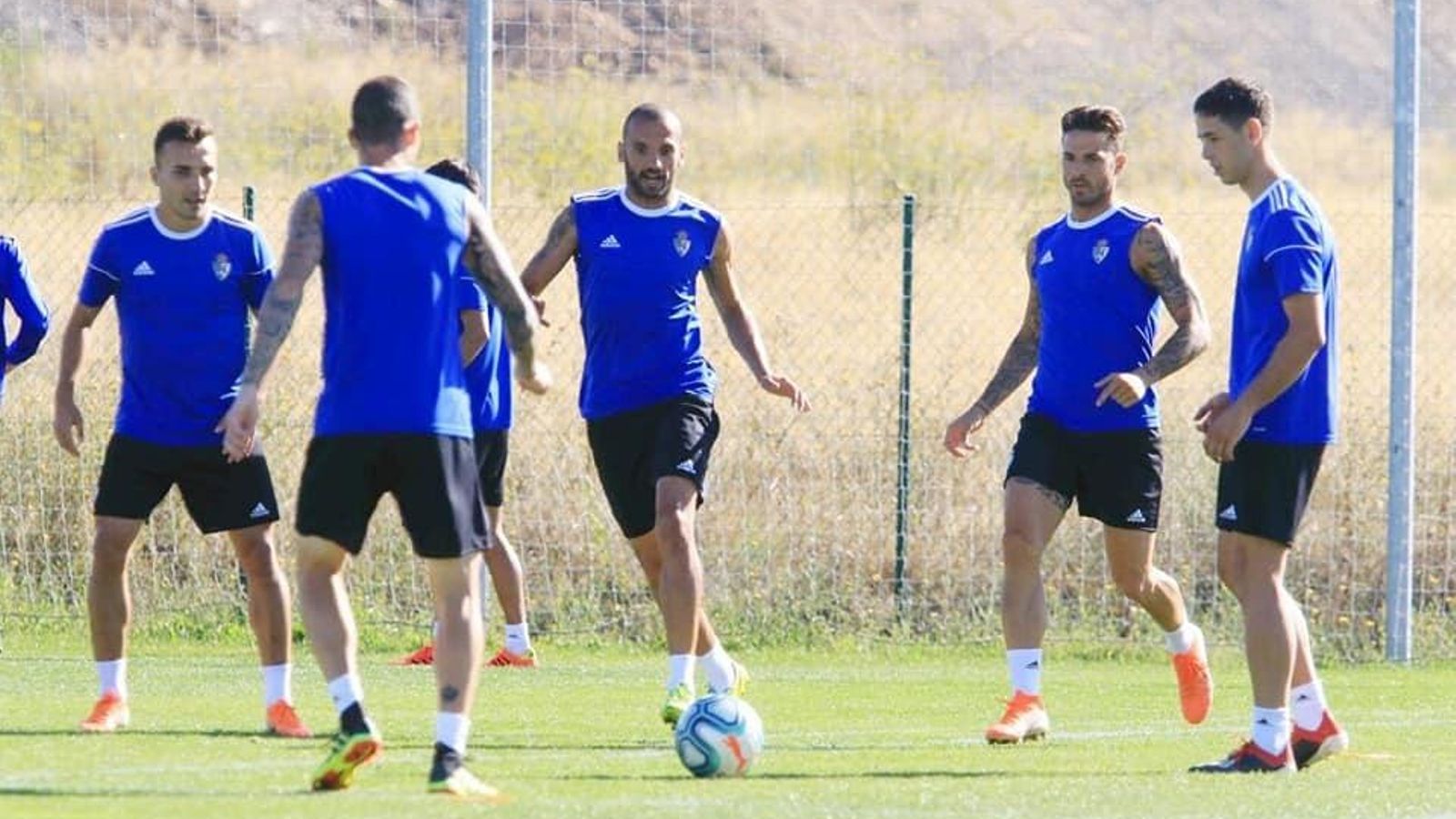Un entrenamiento reciente de la Ponferradina.