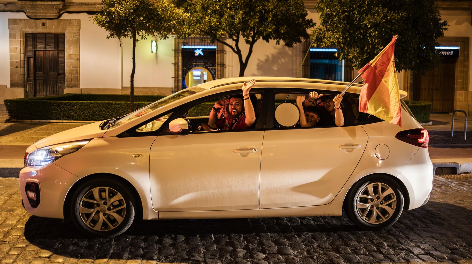 Imágenes de la celebración en Jerez del triunfo de España en la Eurocopa