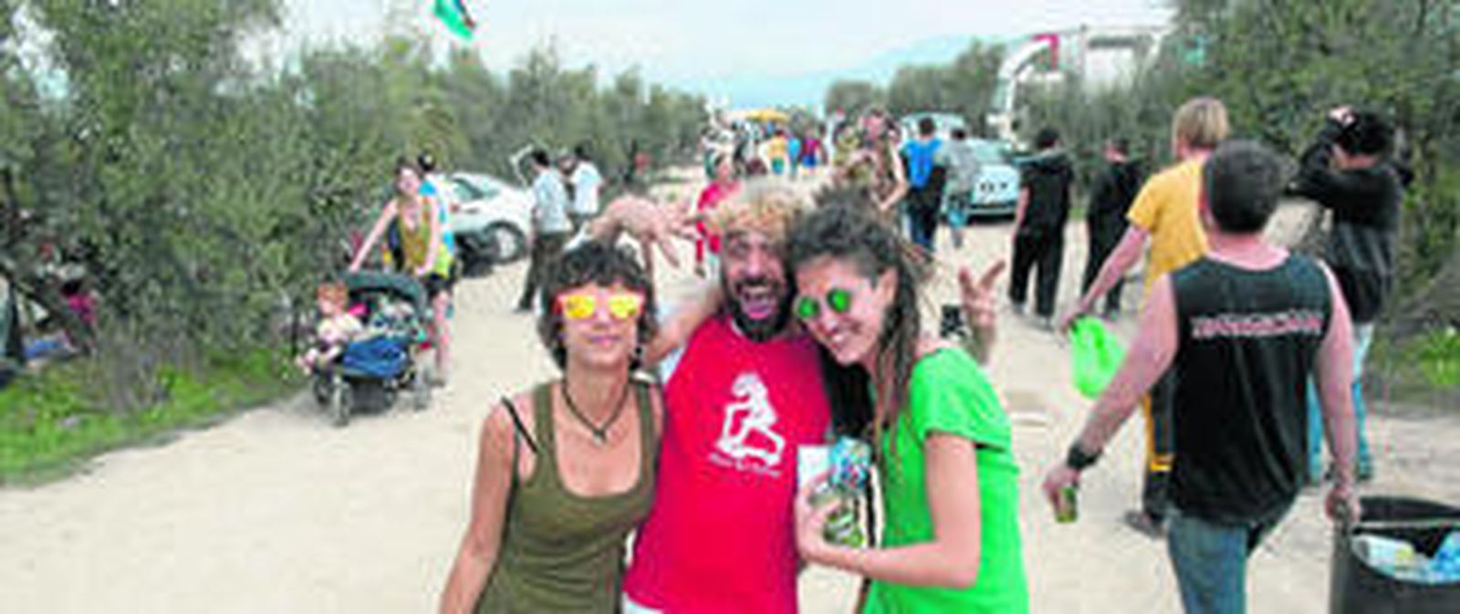 Imagen de algunos de los 1.500 participantes en el festejo celebrado en el paraje de Aguas Calientes de Santa Fe.