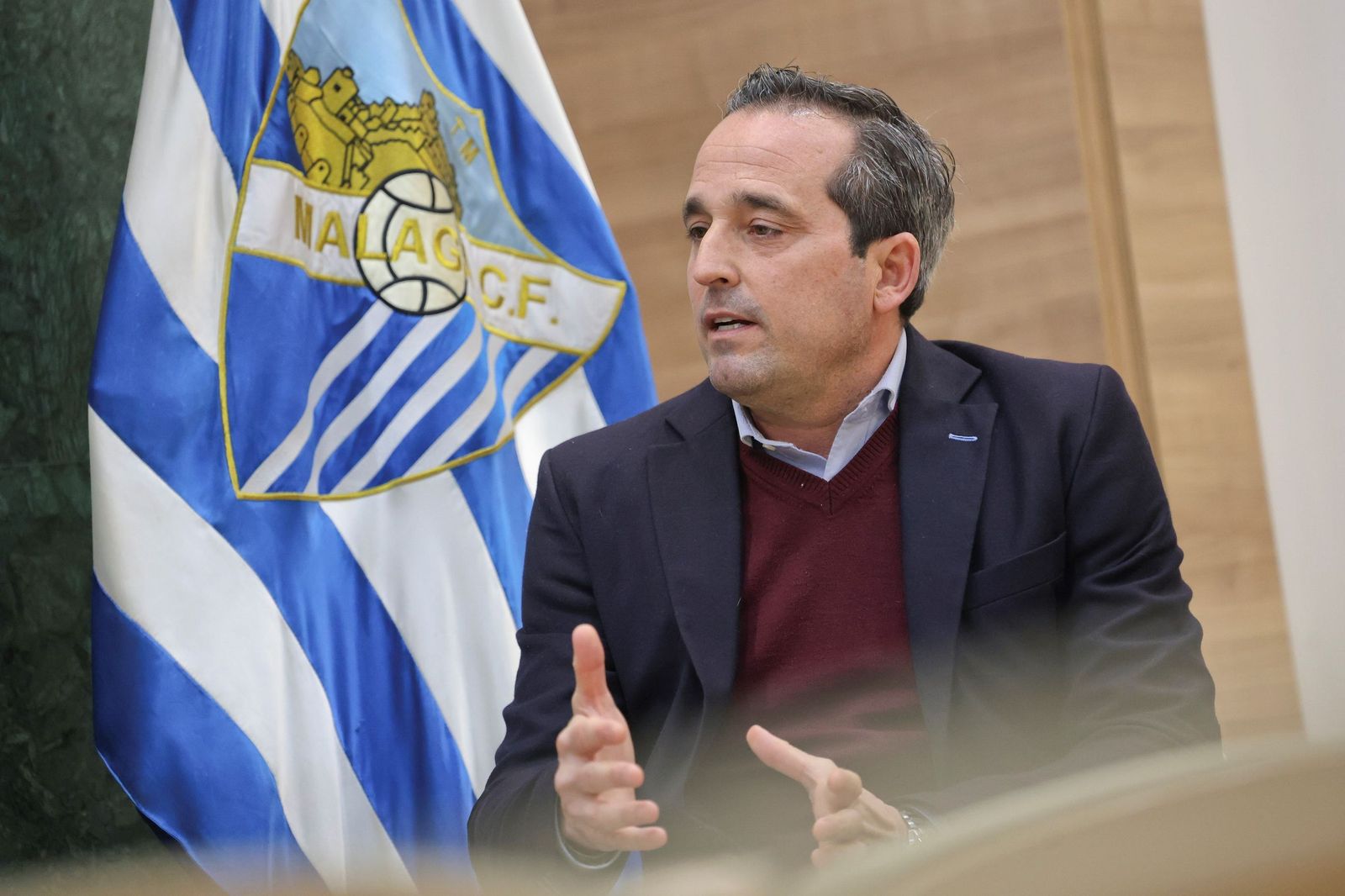 Las fotos de la entrevista con Kike Pérez, director general del Málaga CF