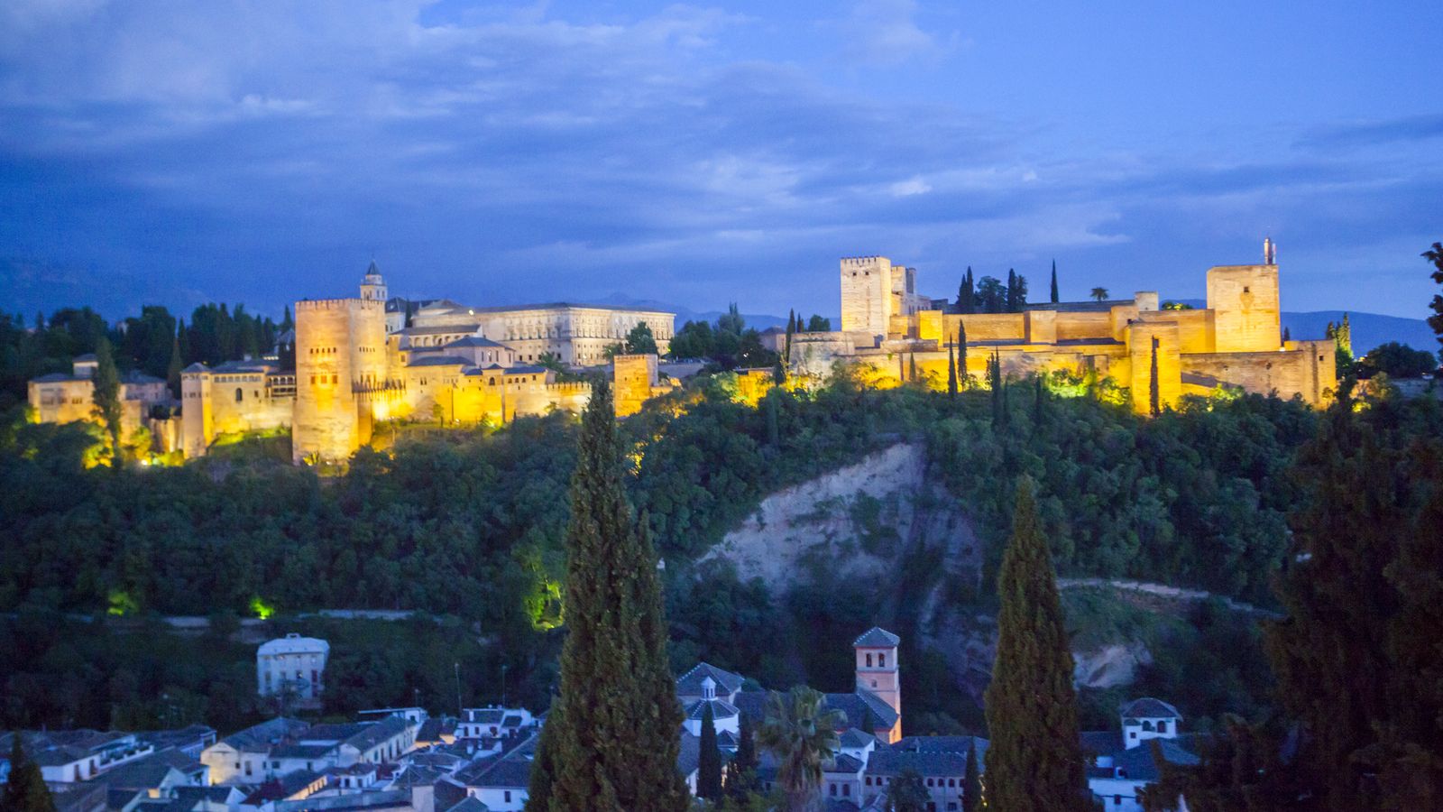 Panorámica de la Alhambra de Granada.