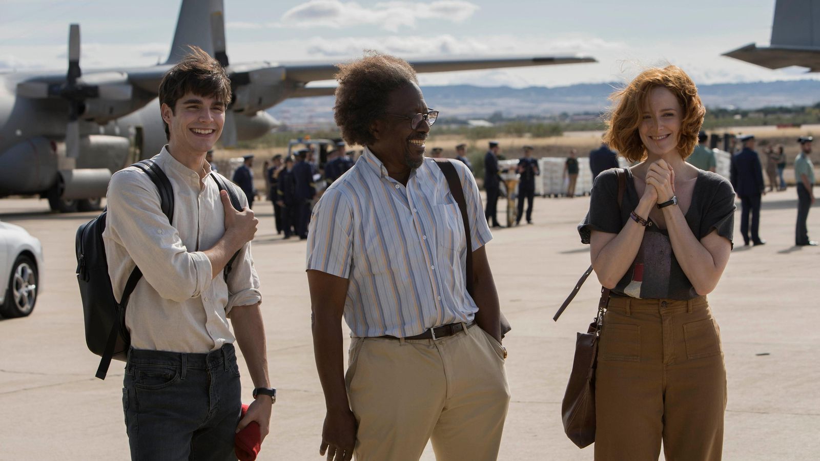 Un fotograma de los protagonistas en la Base.