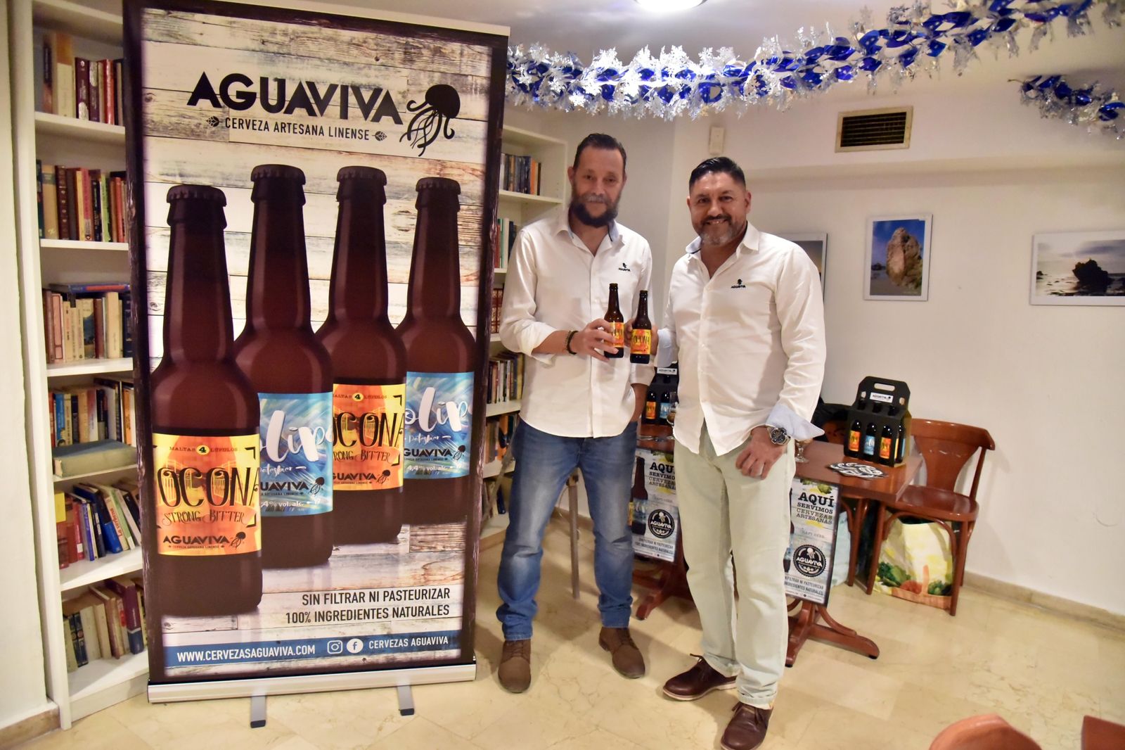 Sergio Prado y David Oneto, en la presentación de Focona en la cafetería Meraki.