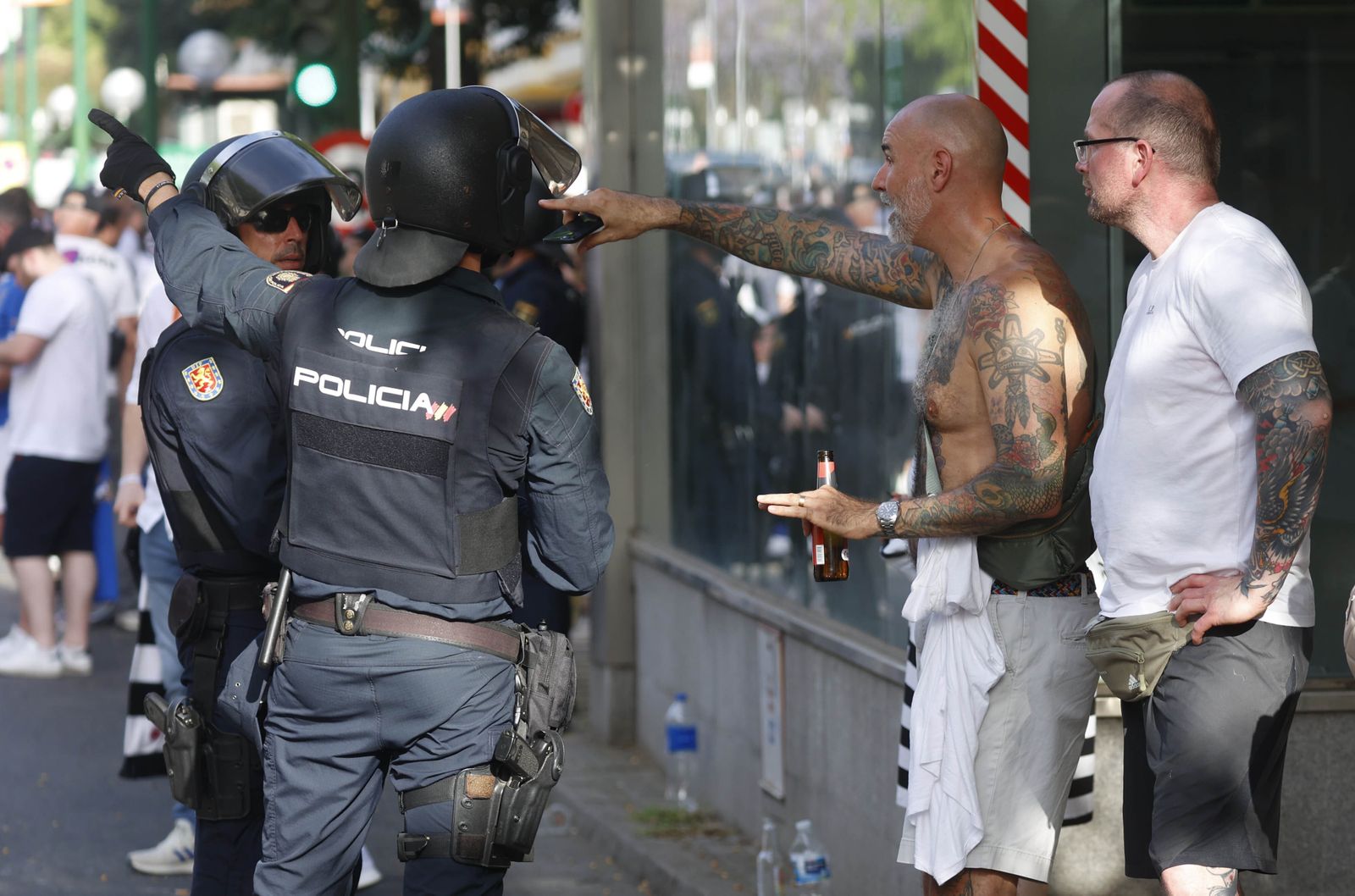 Blindaje policial en los accesos al Sánchez Pizjuan