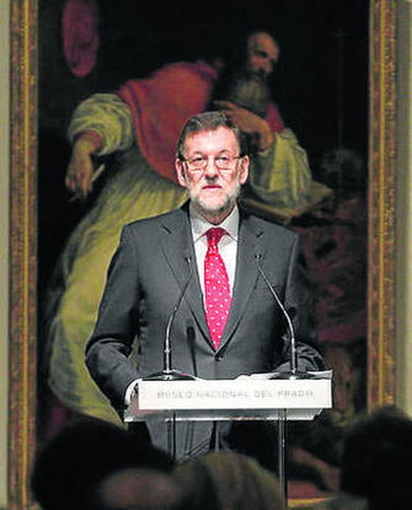 Rajoy, ayer en el Prado.