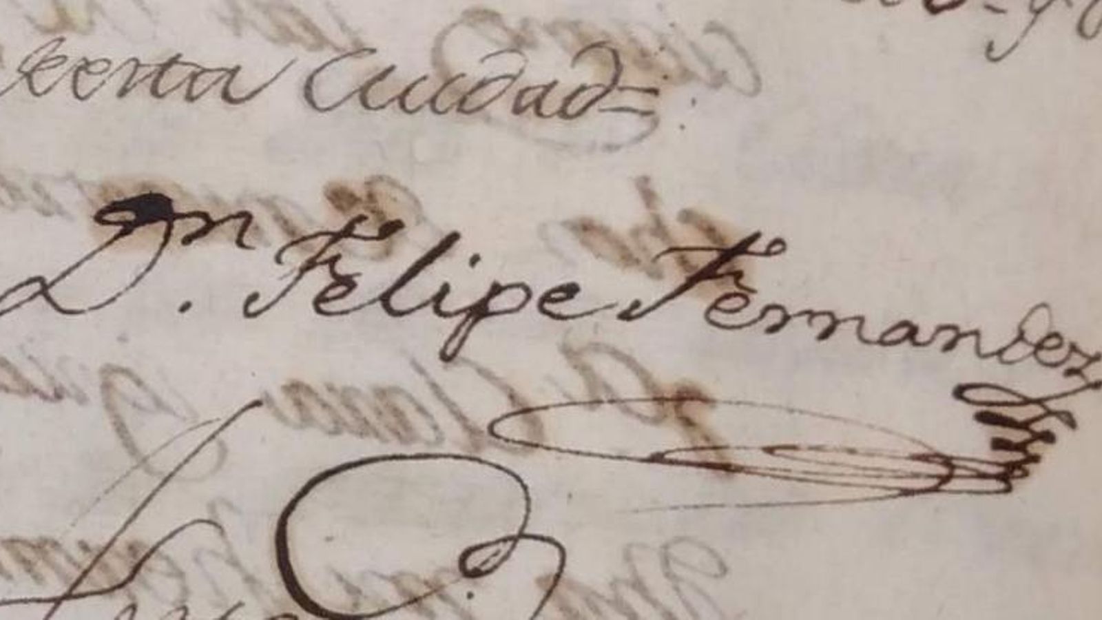 Firma de Felipe Fernández.