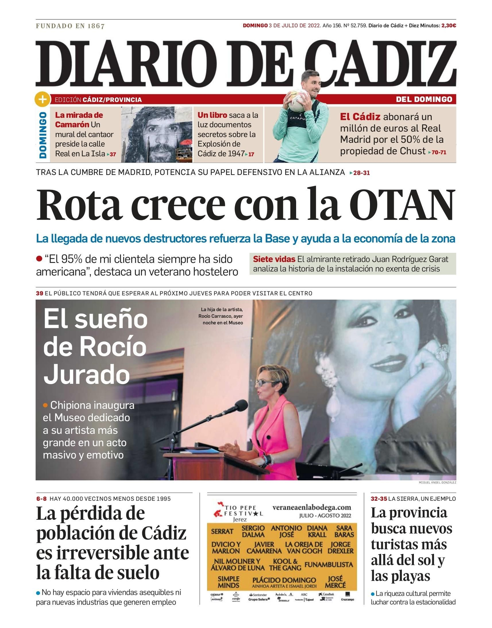 Las 22 portadas de Diario de Cádiz de 2022