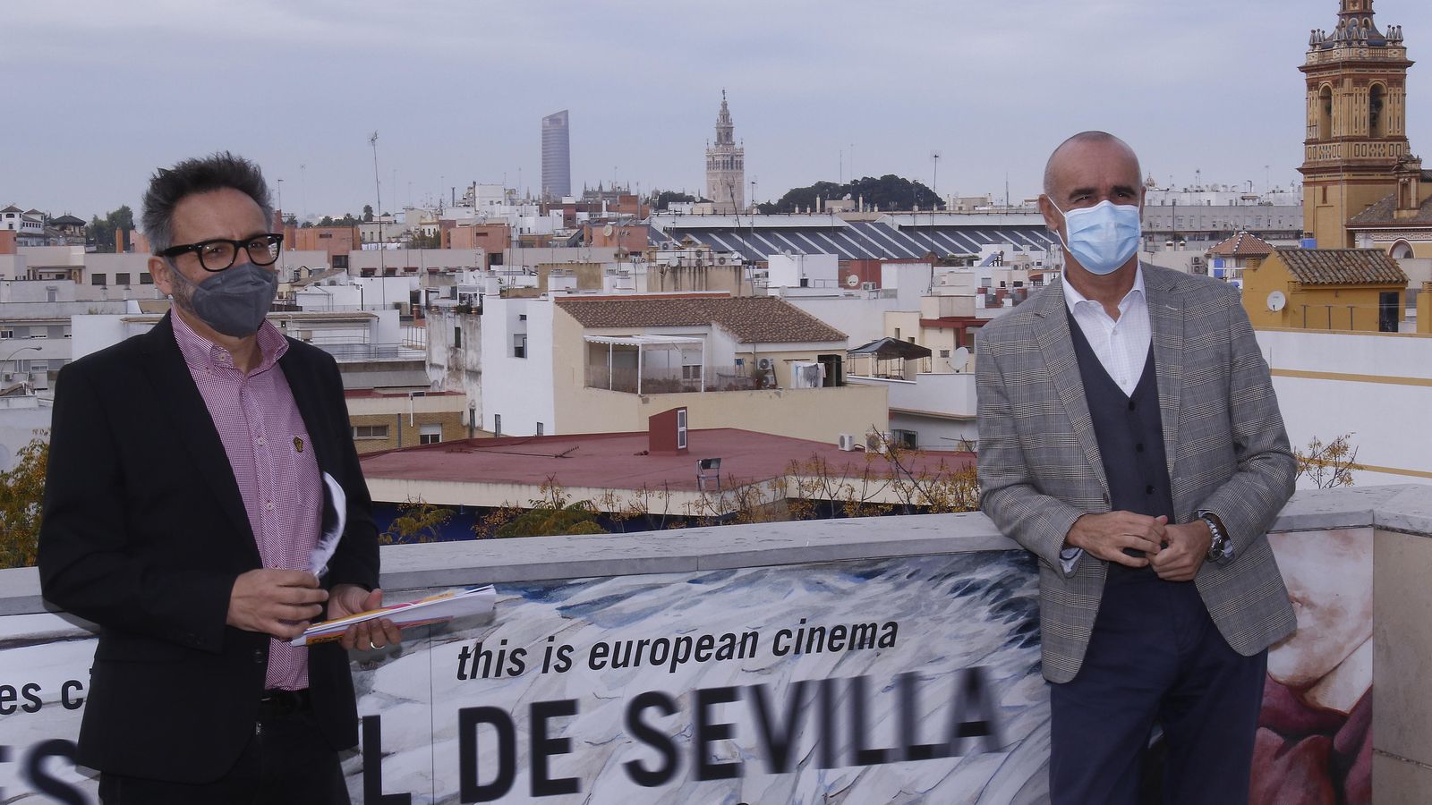 José Luis Cienfuegos y Antonio Muñoz, este martes poco antes de su rueda de prensa.