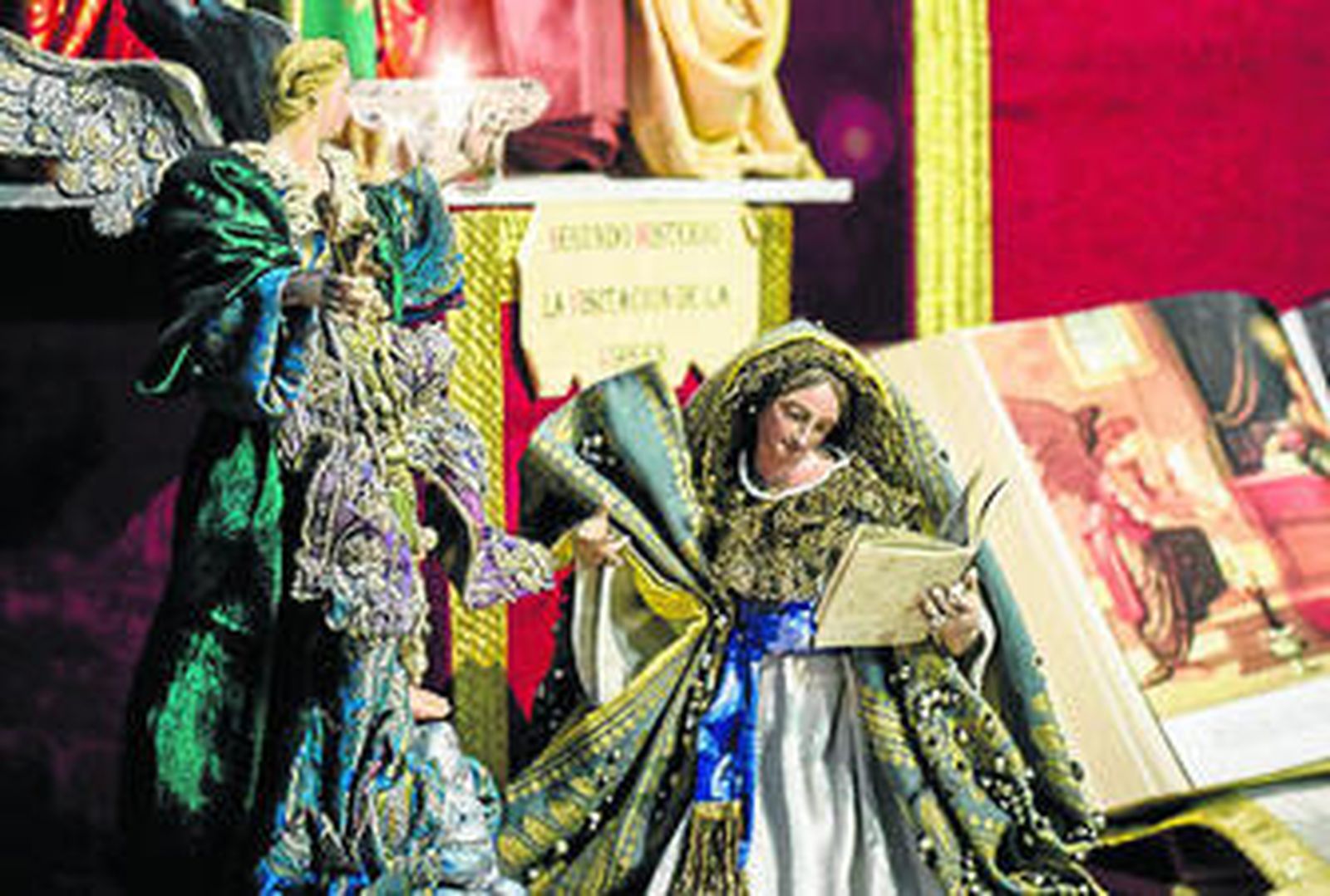 Diorama que representa el primer misterio gozoso, la Encarnación de la Virgen, en Santo Domingo.