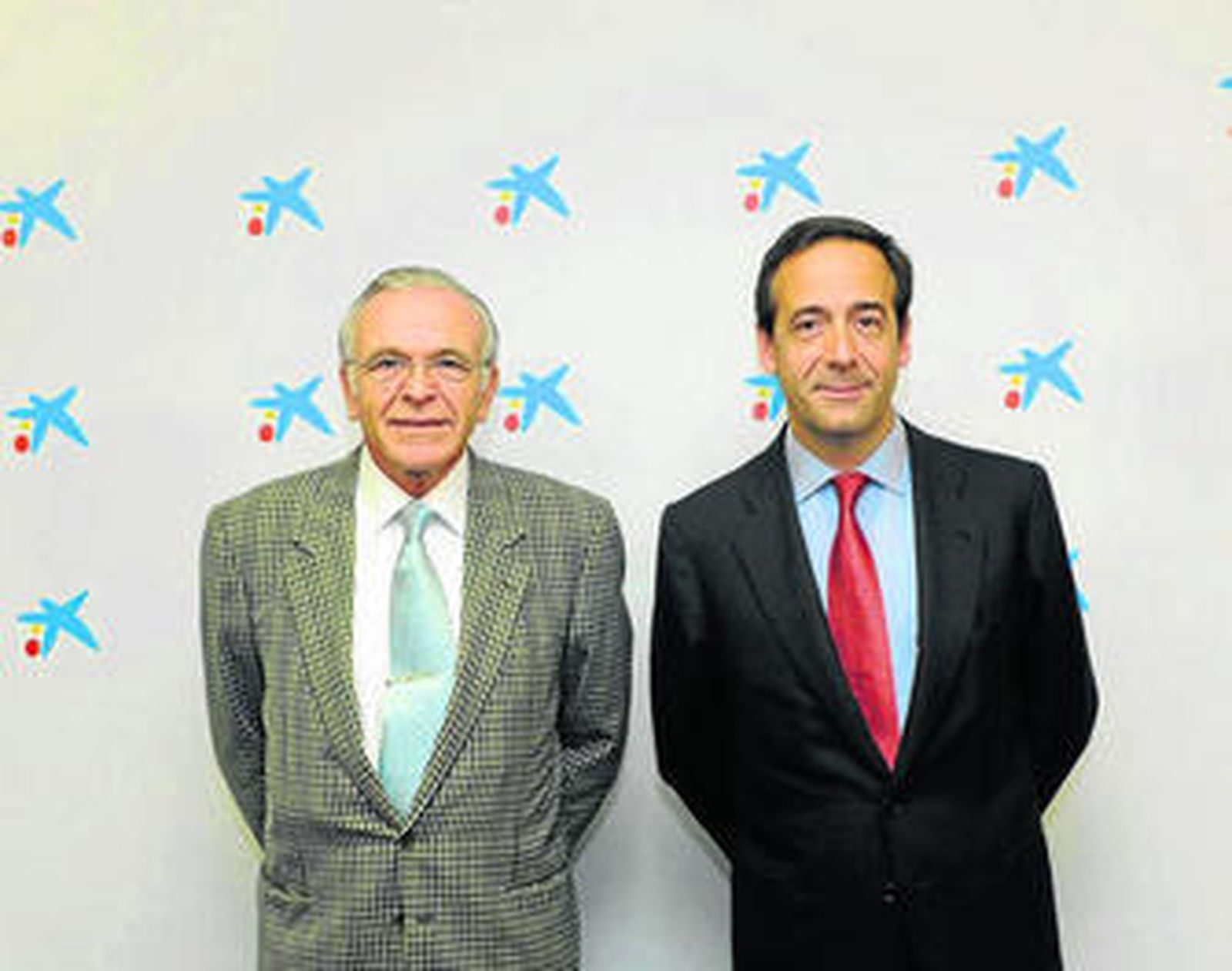 El presidente de Caixabank, Isidro Fainé, y el consejero delegado de la entidad, Gonzalo Gortázar.