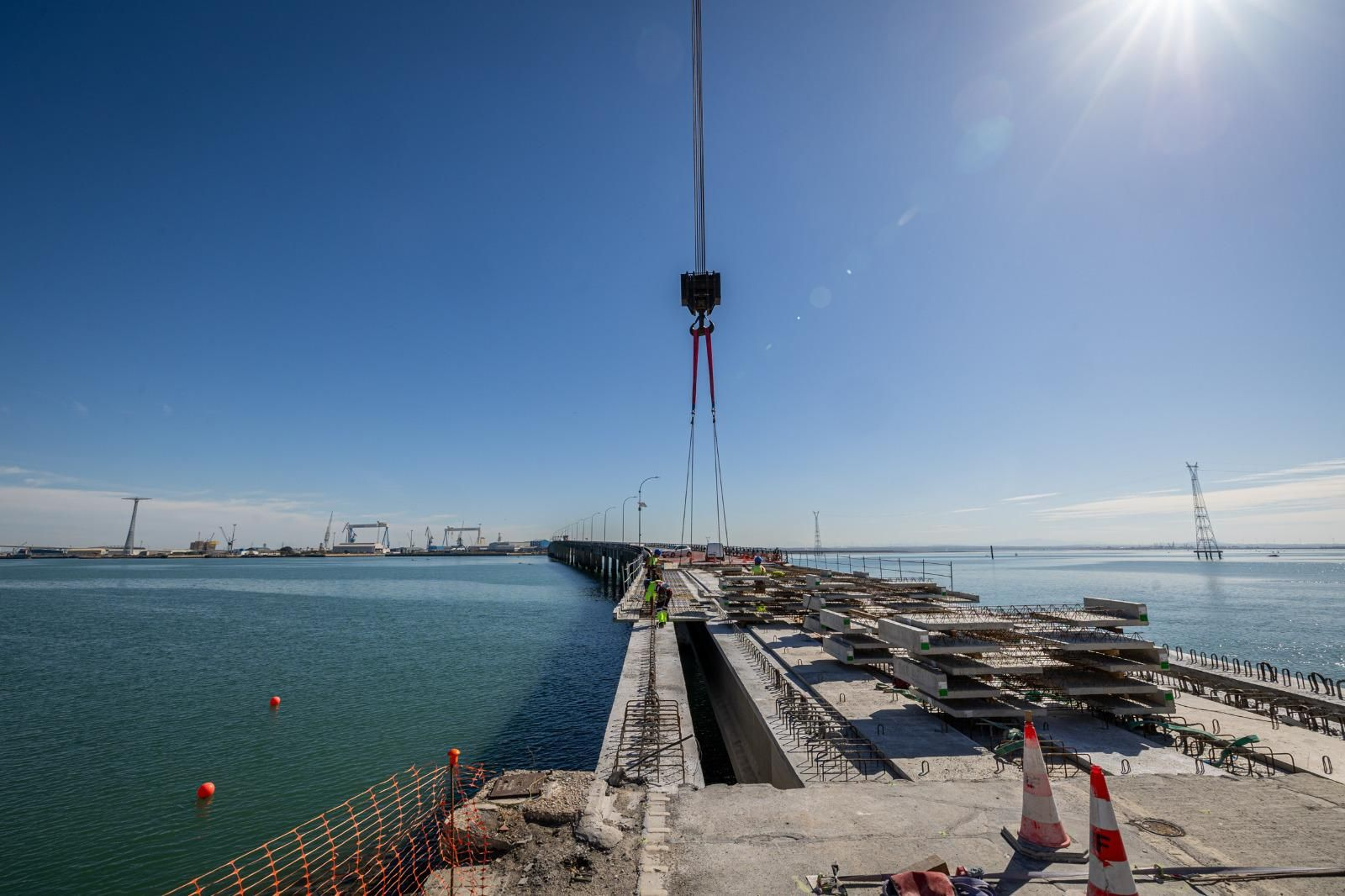 Las obras del puente Carranza en Cádiz, en imágenes
