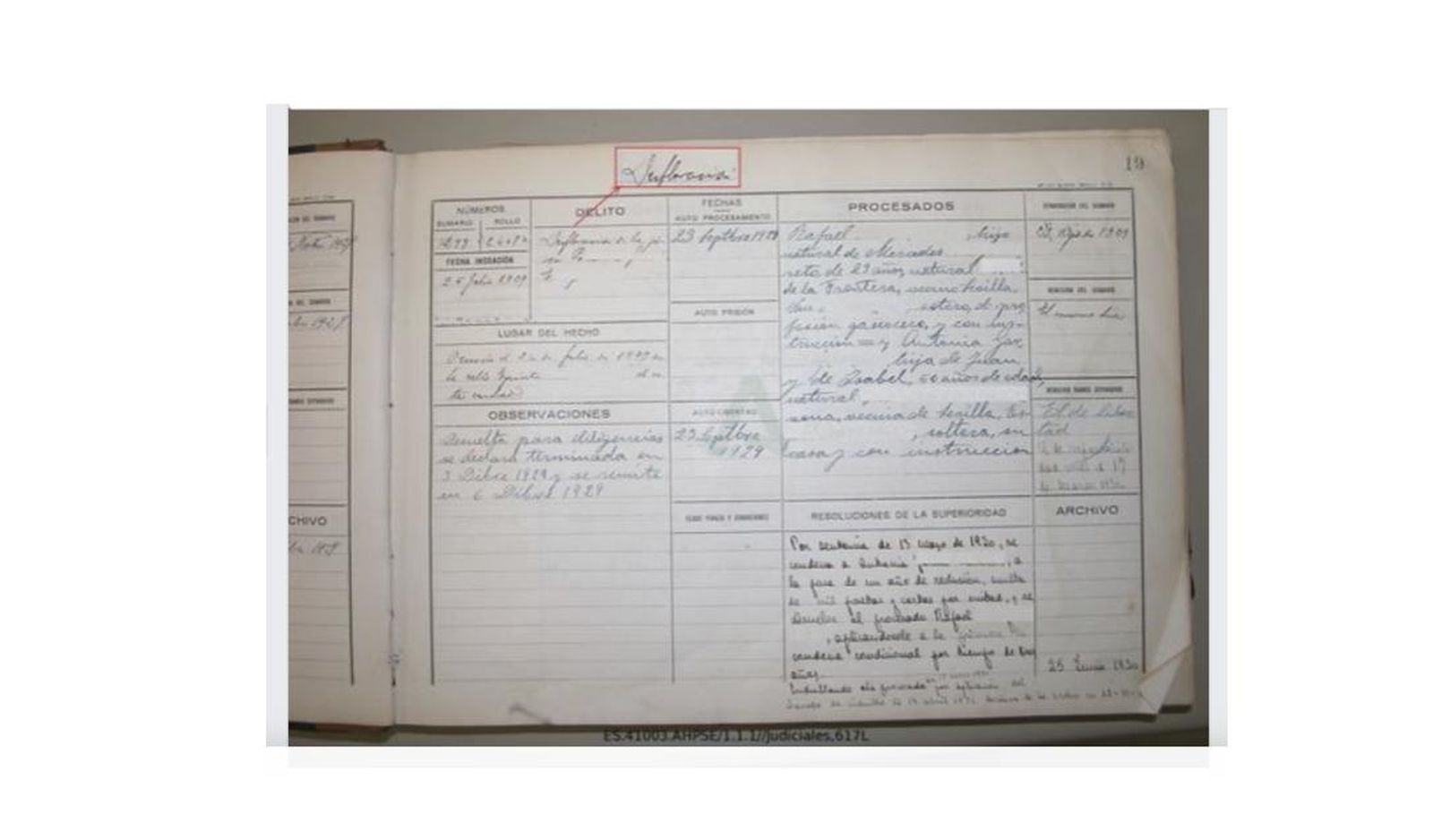 El Libro de Registro del juzgado de San Vicente