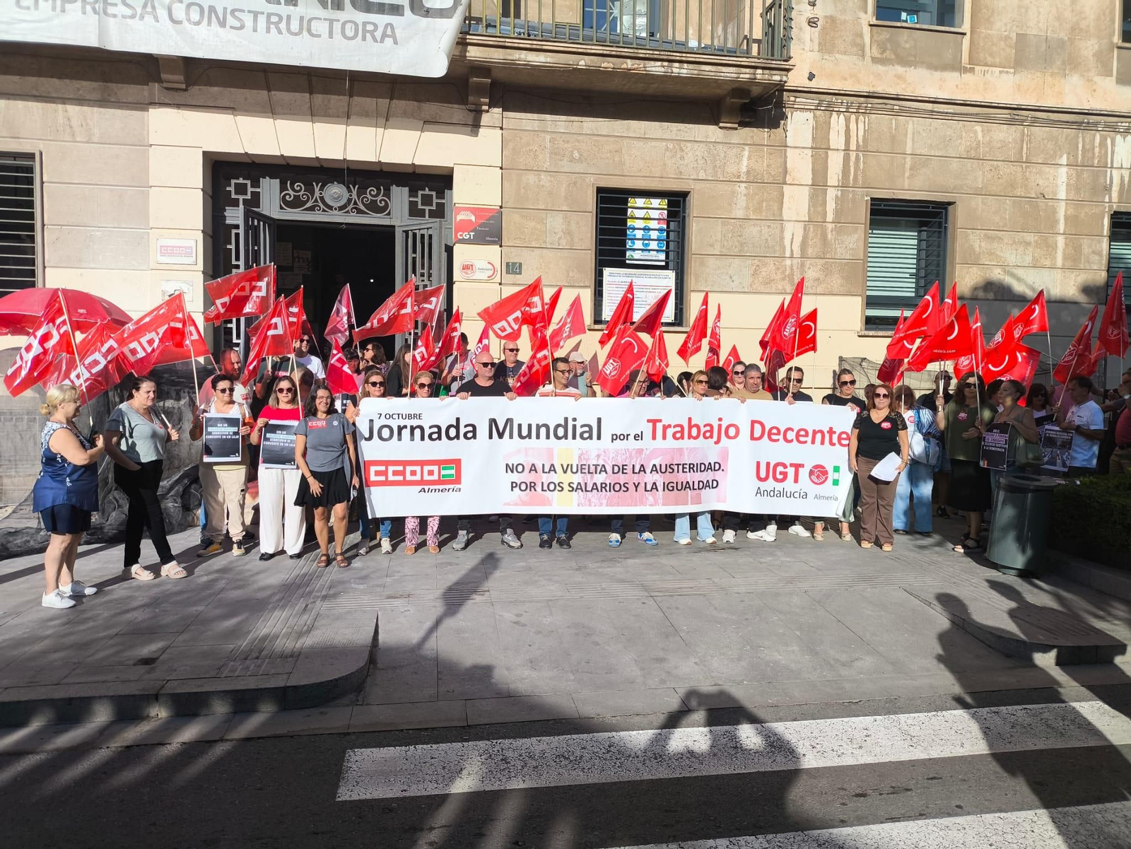 Los sindicatos se manifiestan.