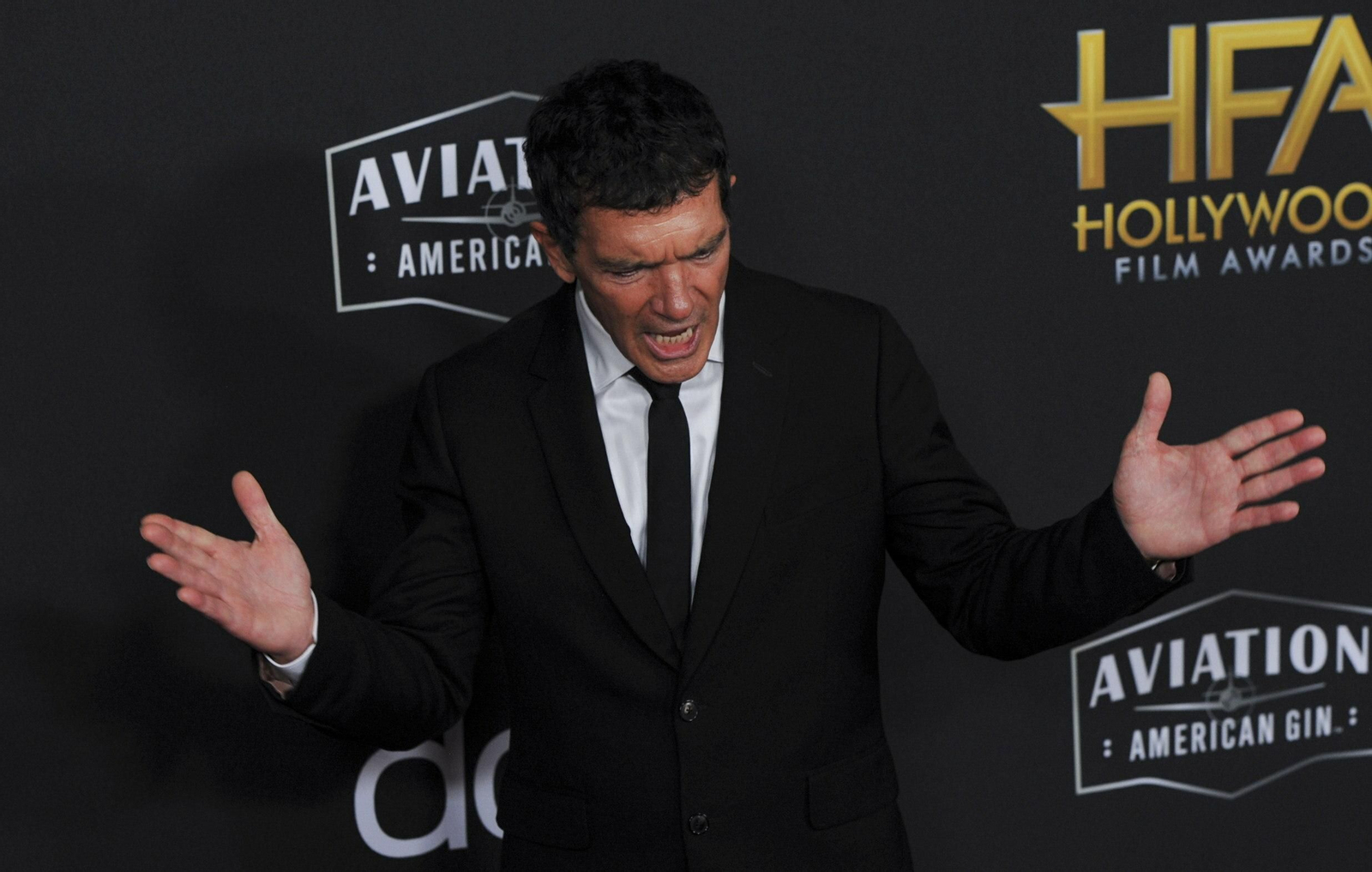 Antonio Banderas, este domingo, en la gala de los Hollywood Film Awards en Los Ángeles.
