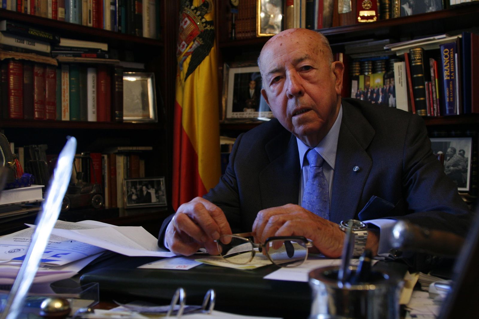 José Utrera Molina en una foto realizada en 2008 en su despacho.