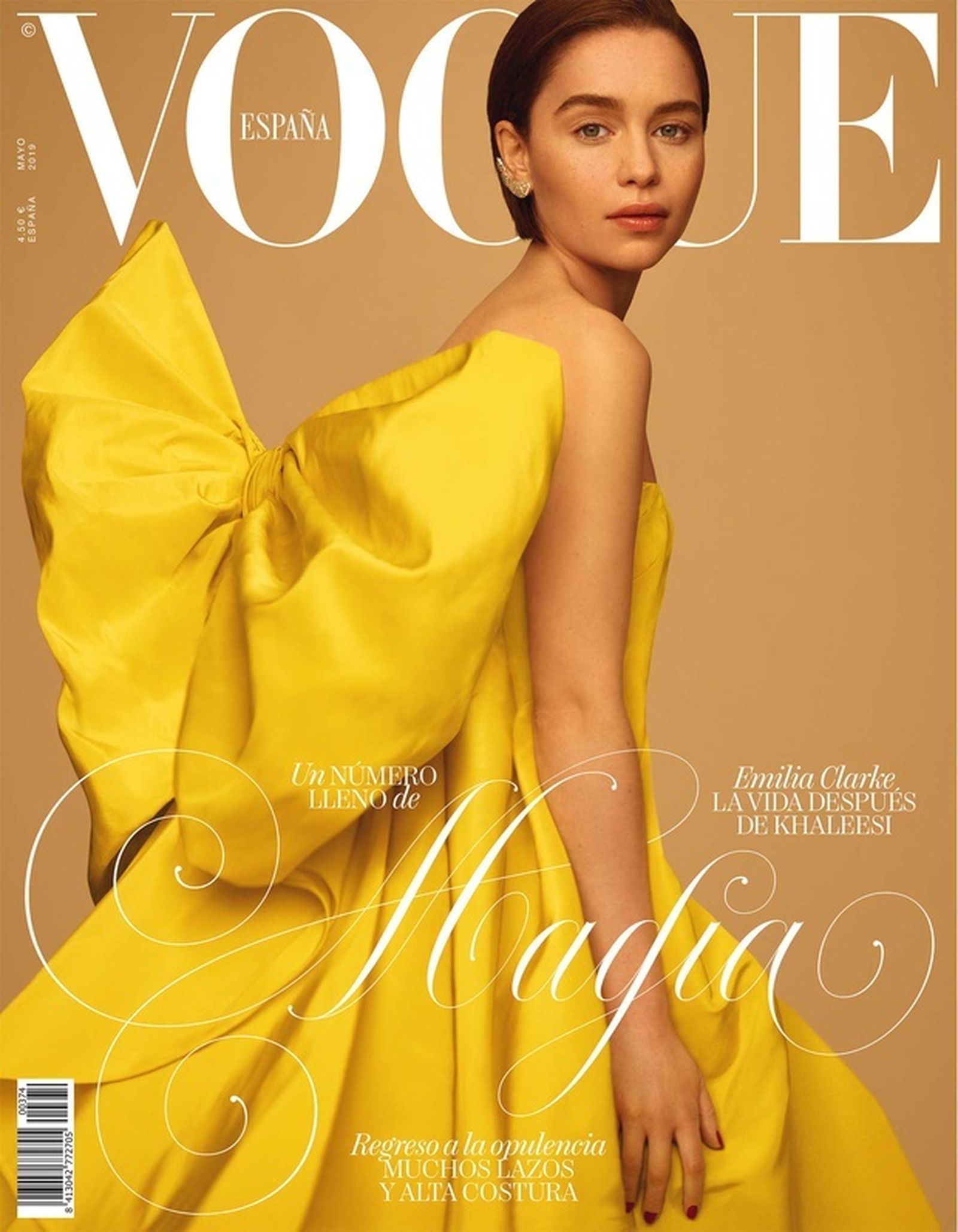 Portada de Vogue de mayo, con Emilia Clarke.