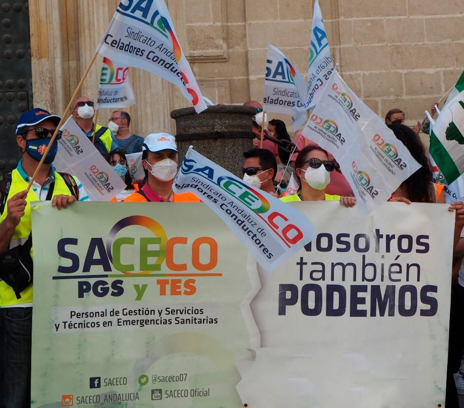 Protestas del SACECO contra el Servicio Andaluz de Salud
