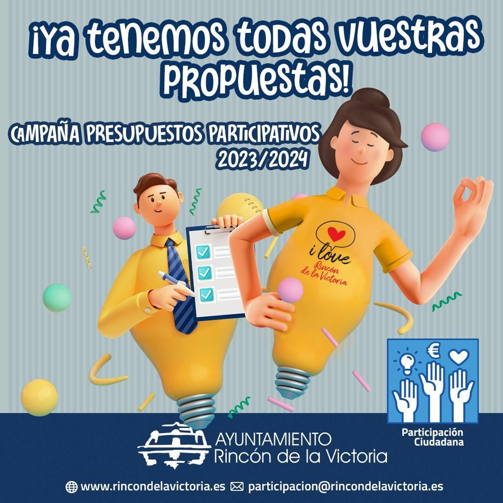 Cartel de los Presupuestos Participativos de Rincón de la Victoria