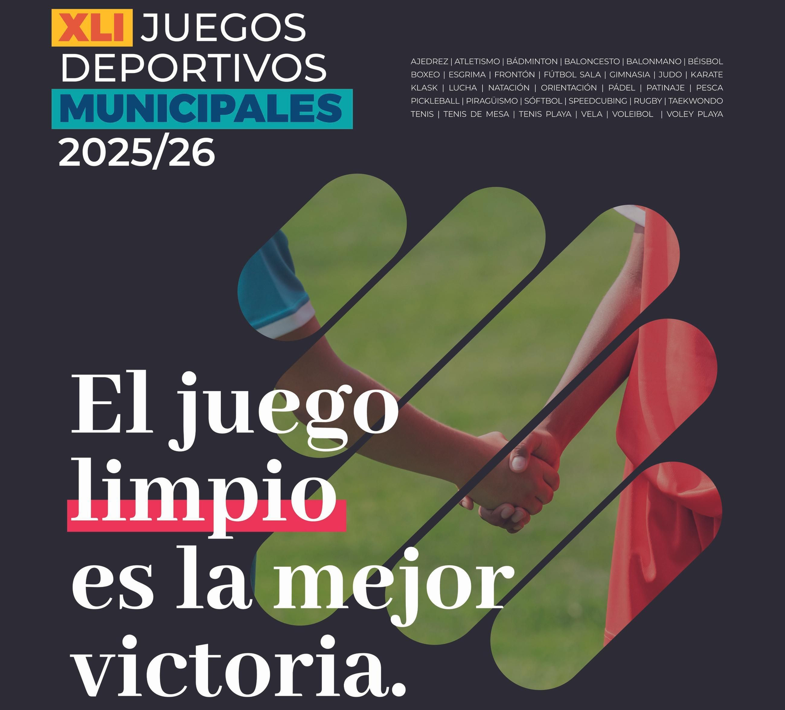 Cartel de los Juegos Deportivos Municipales de la capital almeriense para su edición del próximo año 2026.