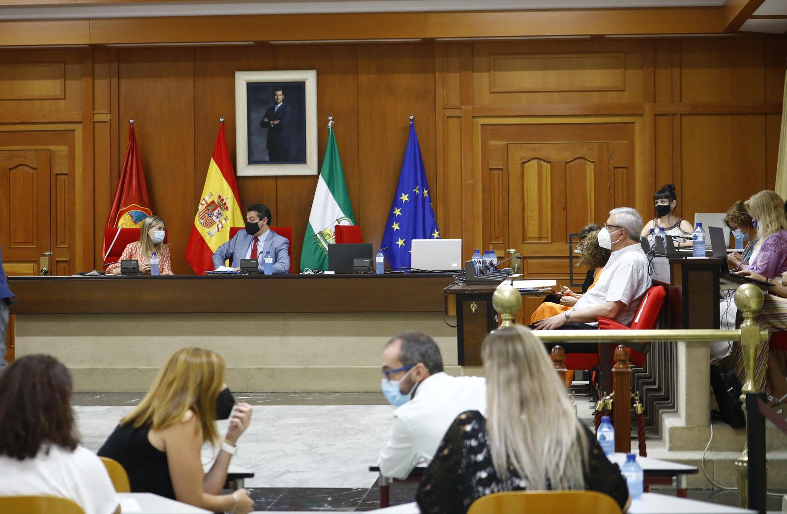 Un momento de la sesión plenaria celebrada en el Ayuntamiento.