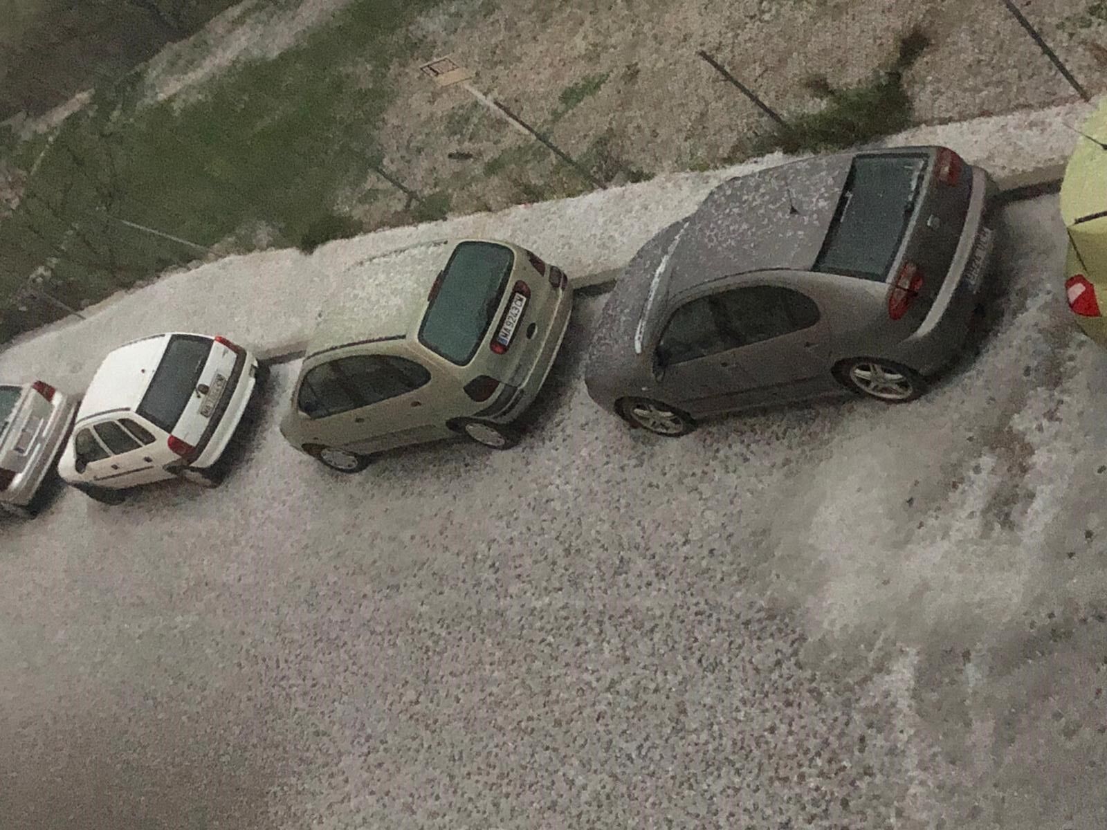 Granizada en Málaga, en fotos