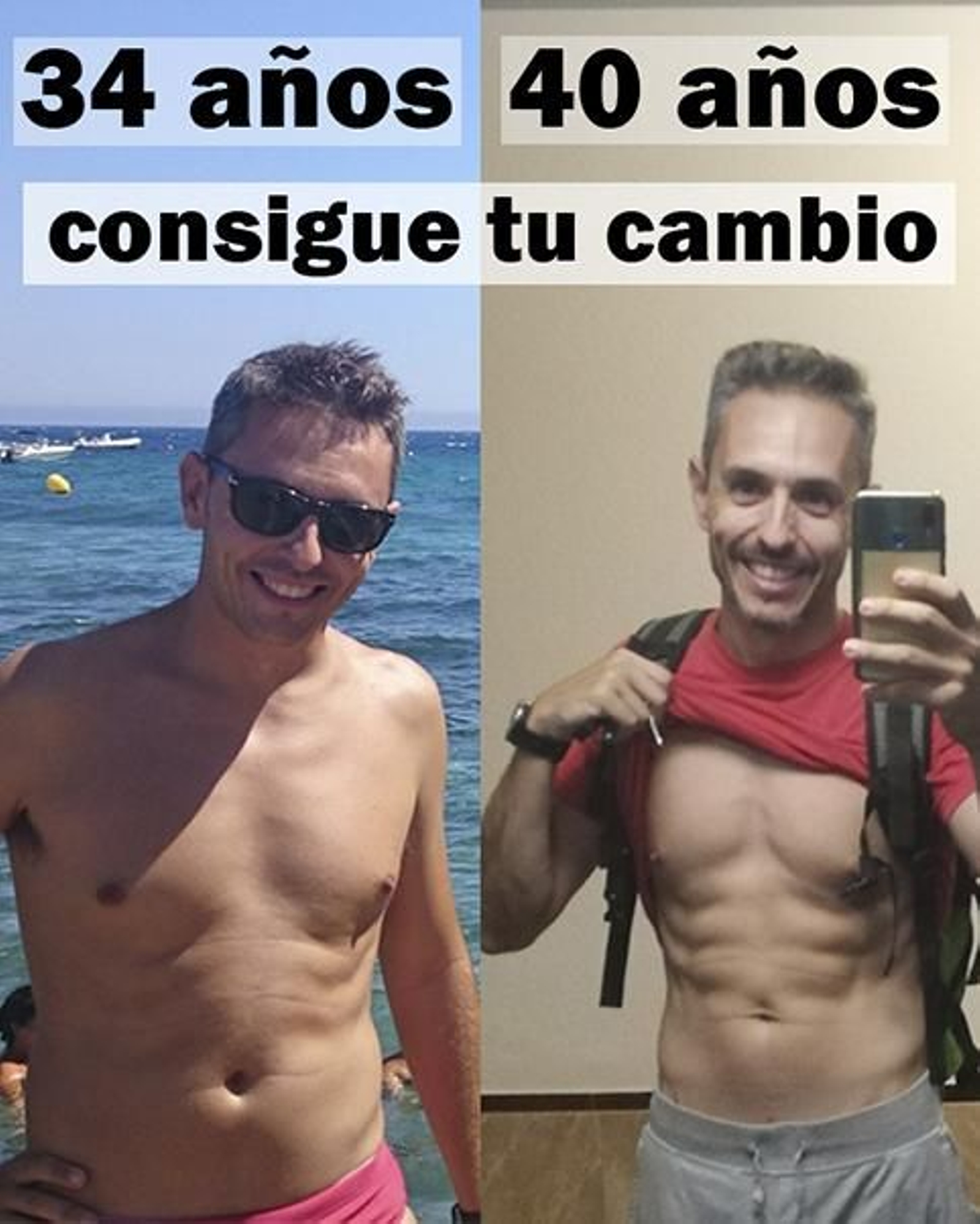 Cambio físico de Roberto Galván.