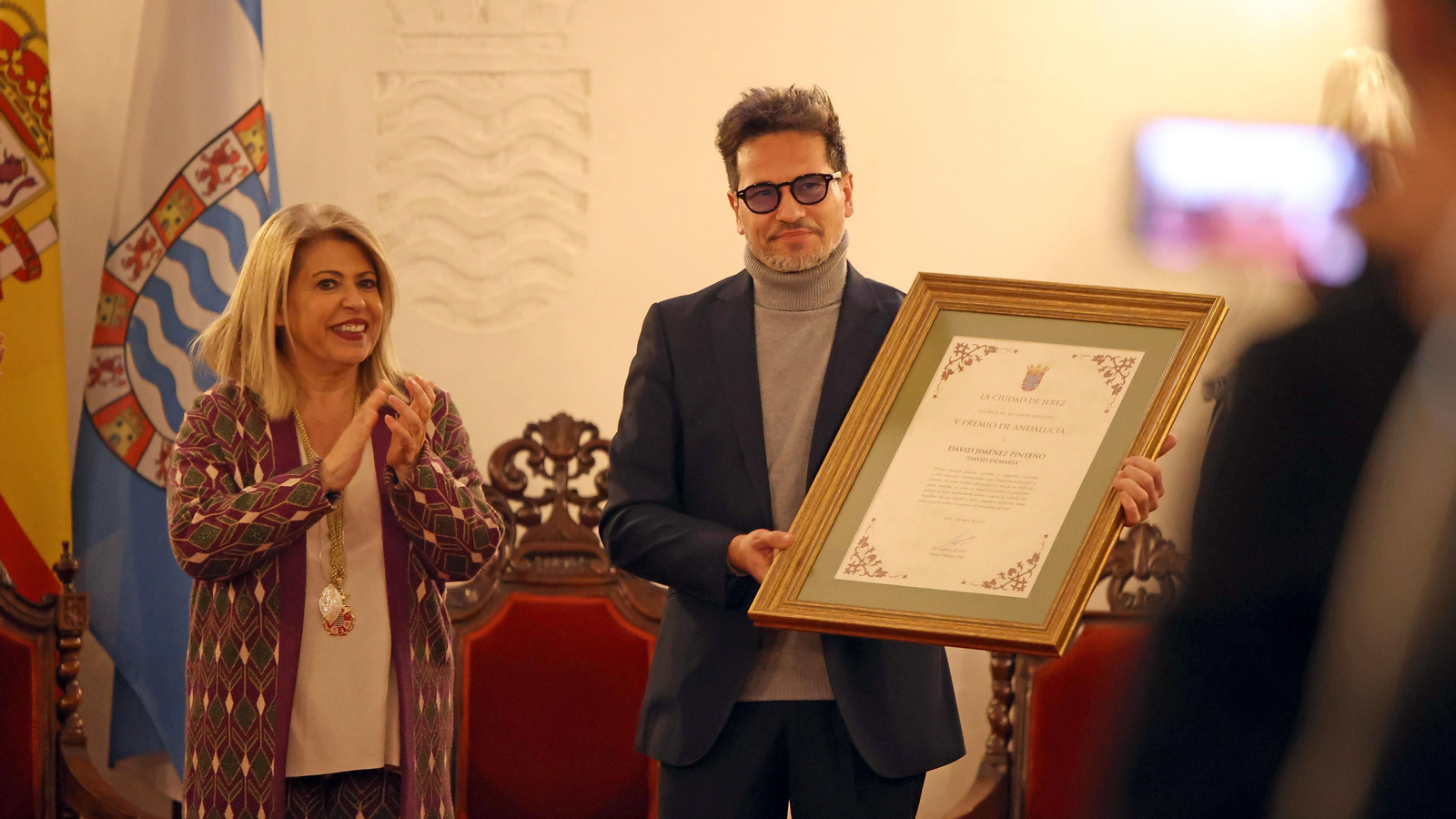 David DeMaría, premio Día de Andalucía del Ayuntamiento de Jerez