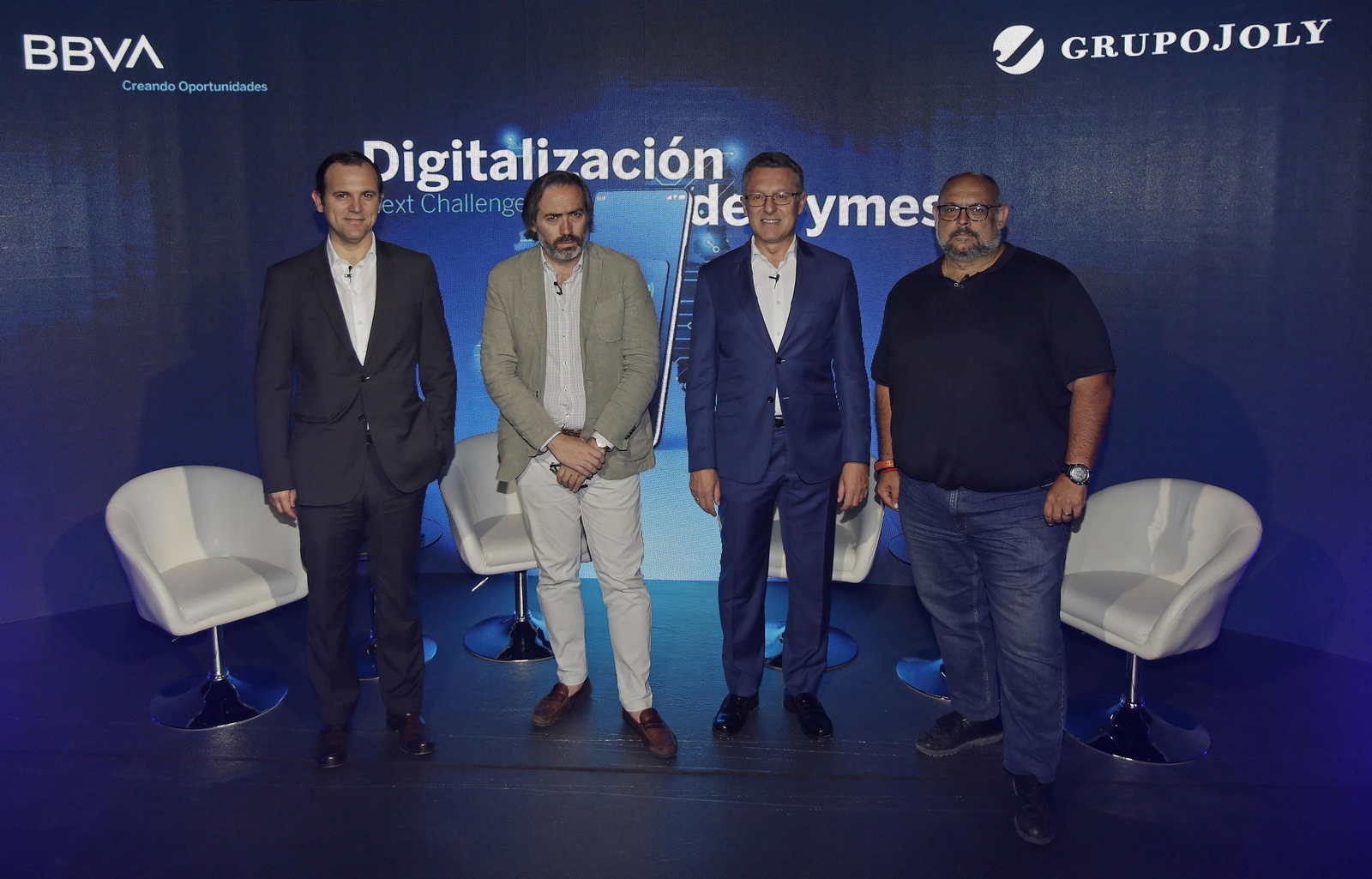 De izquierda a derecha, Alberto Guilló, Alberto Grimaldi, Juan José Sánchez y Pedro M. Recio