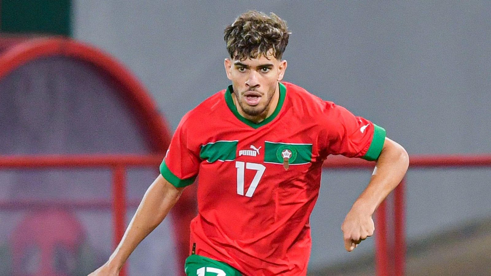 Abde con la selección de Marruecos en el primero de los partidos de este parón