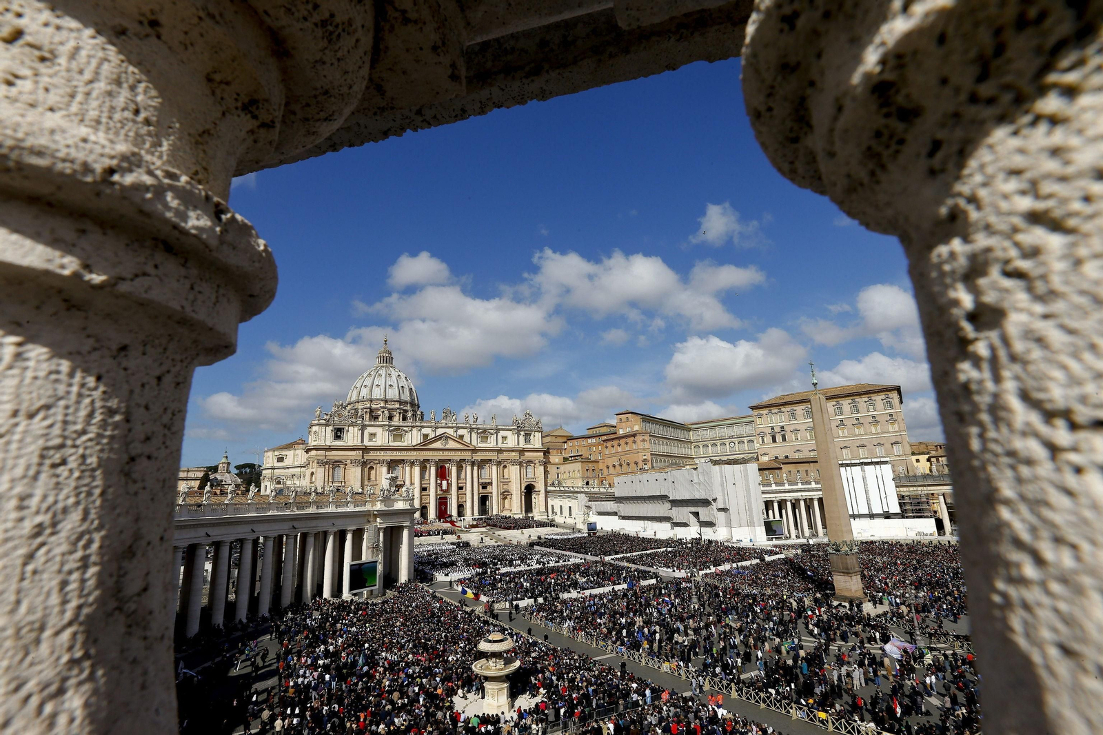 Vista general de la plaza de San Pedro en el Vaticano.