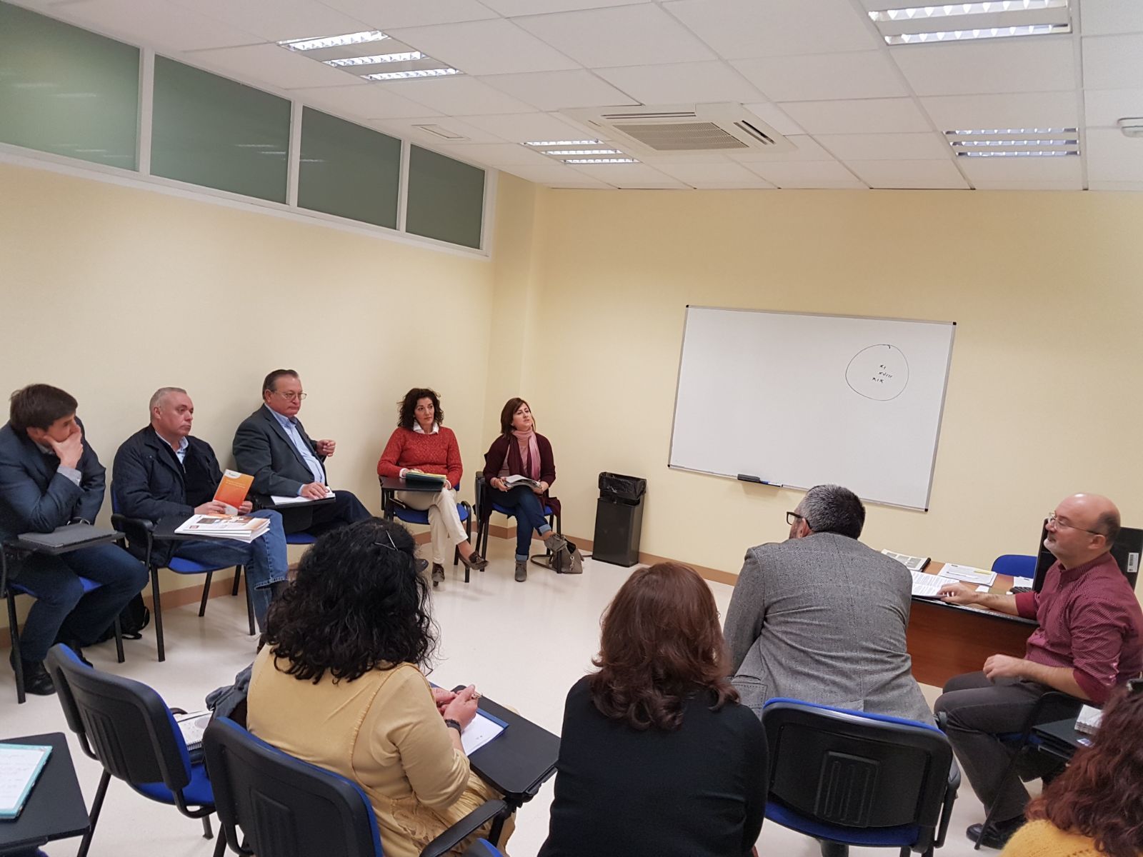 El Grupo Local del proyecto Urbact III, en plena sesión de trabajo-