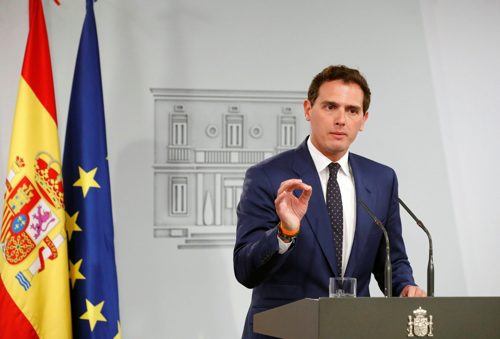 Albert Rivera, tras reunirse con Pedro Sánchez.