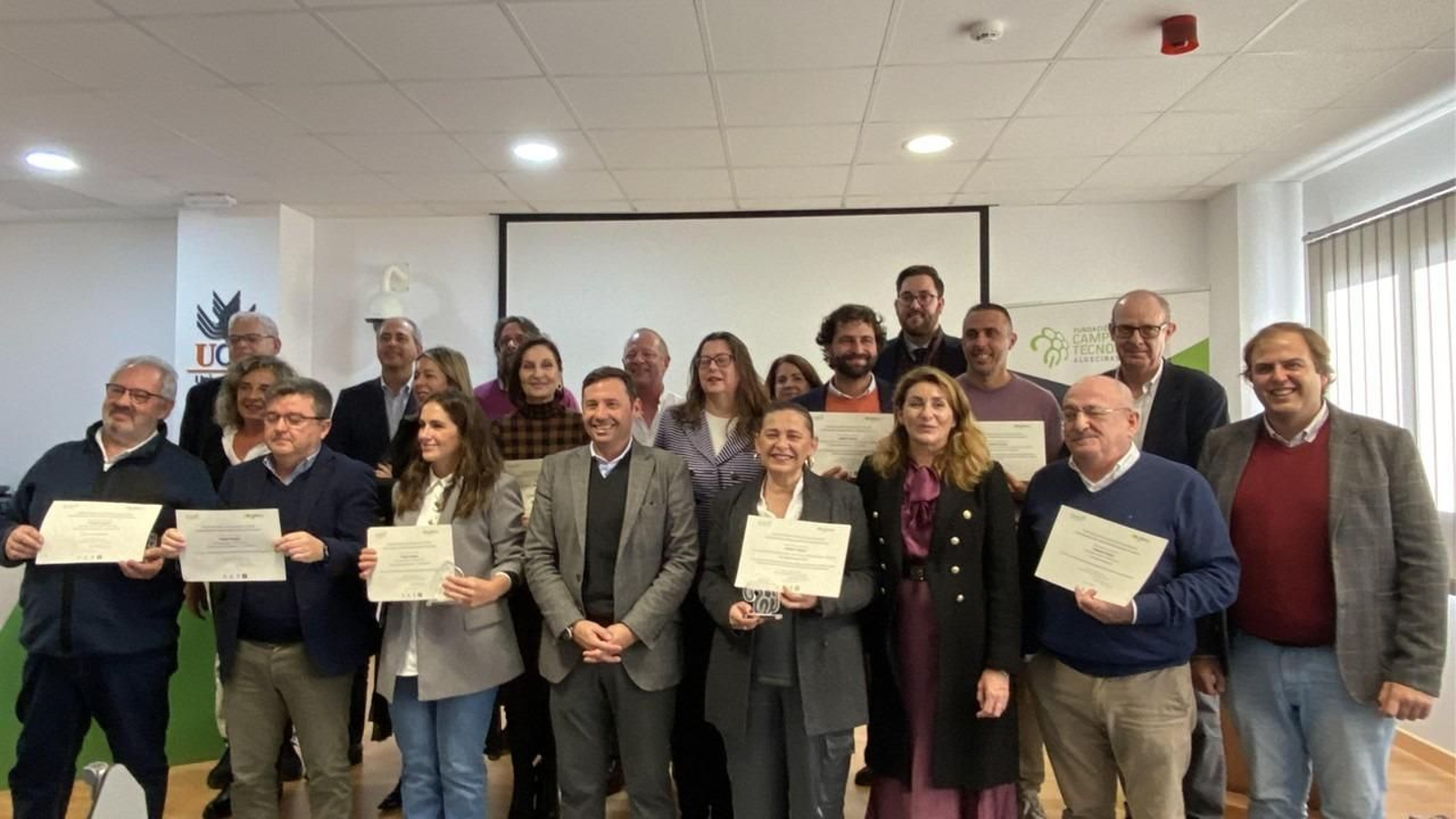 Acto en el que fueron premiados los investigadores del Campo de Gibraltar.
