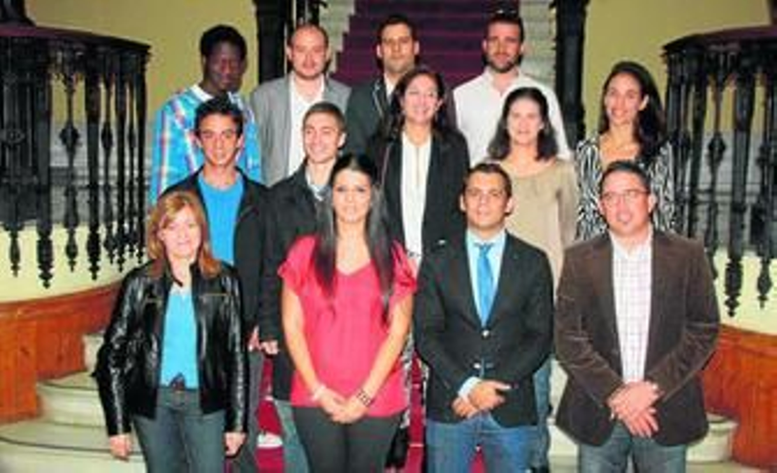 Los nuevos homenajeados con el Premio Almería Joven 2012.