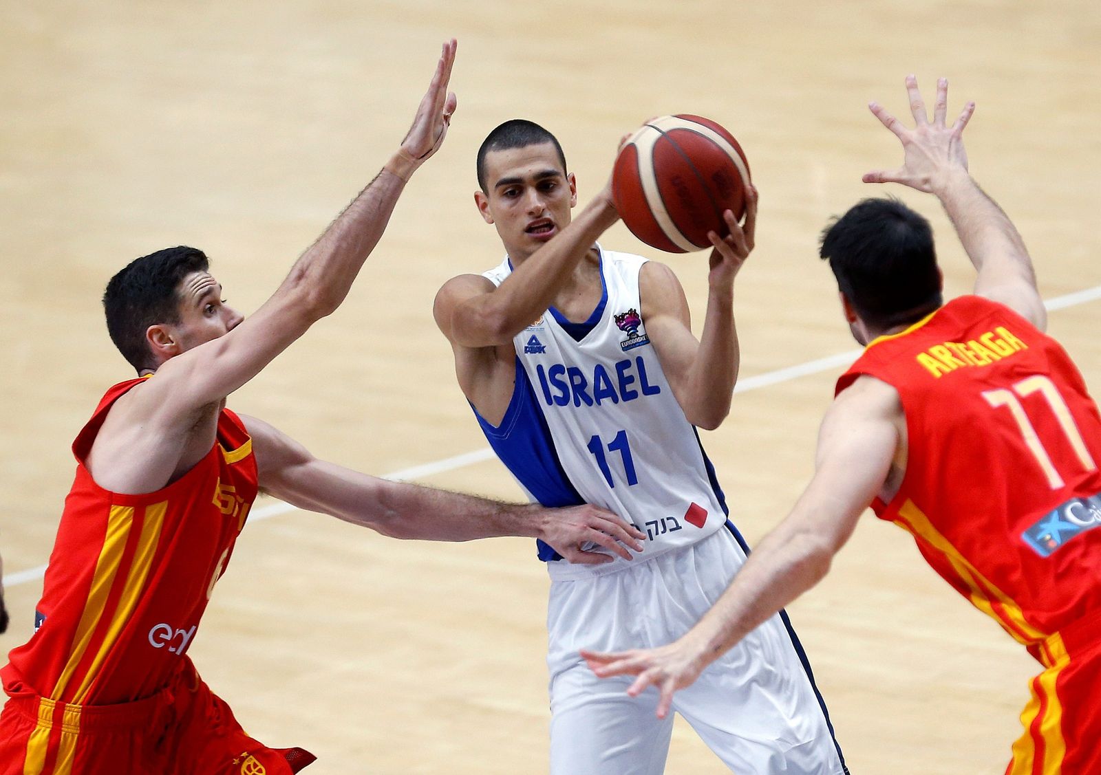 Las fotos de los jugadores del Unicaja en el Israel-España