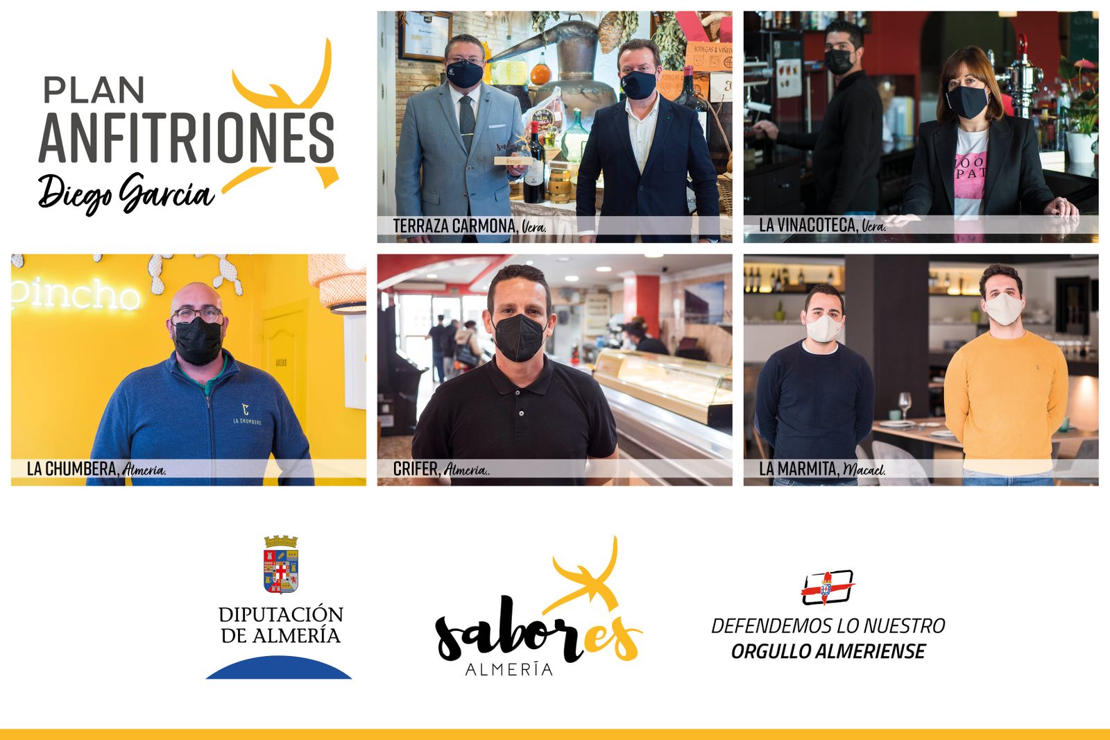 Los hosteleros de la provincia se vuelcan con el Plan Anfitriones ‘Diego García’ de la Diputación de Almería