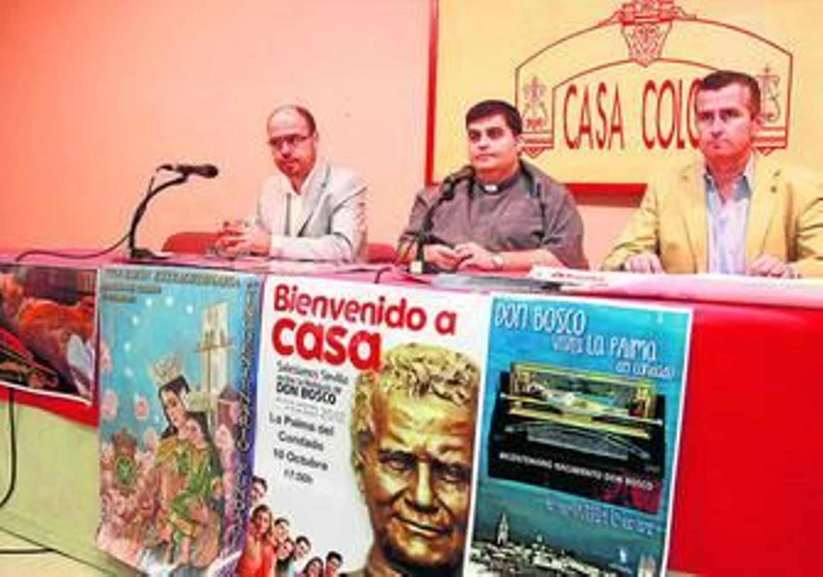 Javier Rubio, Juan José Gutiérrez y Juan Bosco en la presentación de los actos.