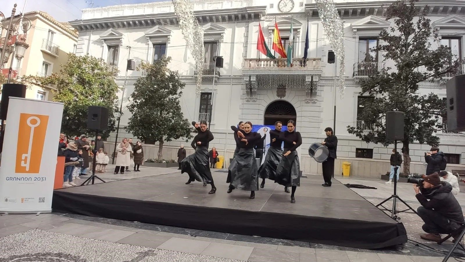 Una de las actuaciones promocionales de Granada 2031