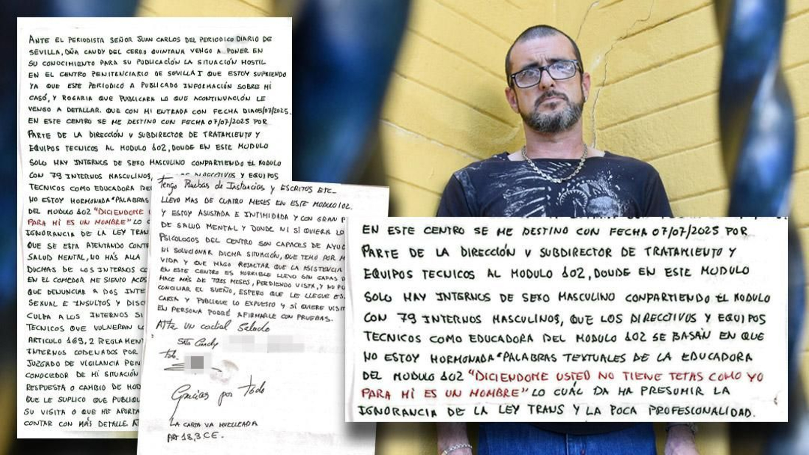Reproducción de la carta enviada por Candy desde la prisión de Sevilla-I.