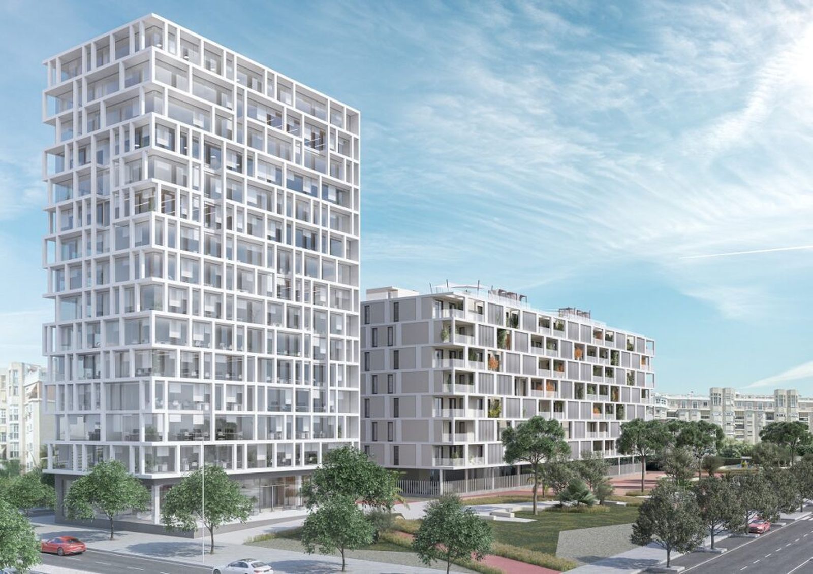 Los edificios que se contemplan en las antiguas cocheras de Portillo.