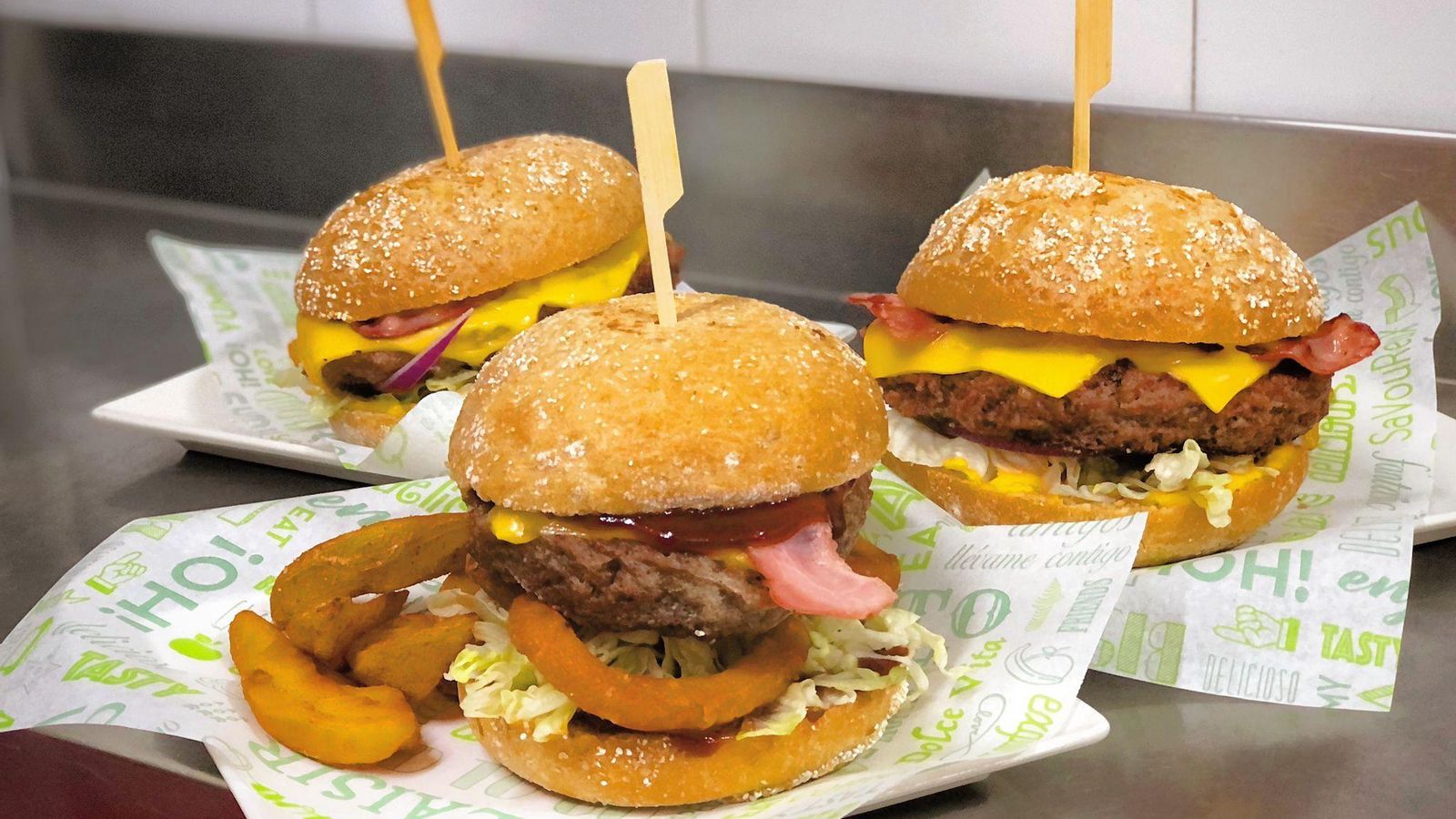 Las famosas hamburguesas de American Food.