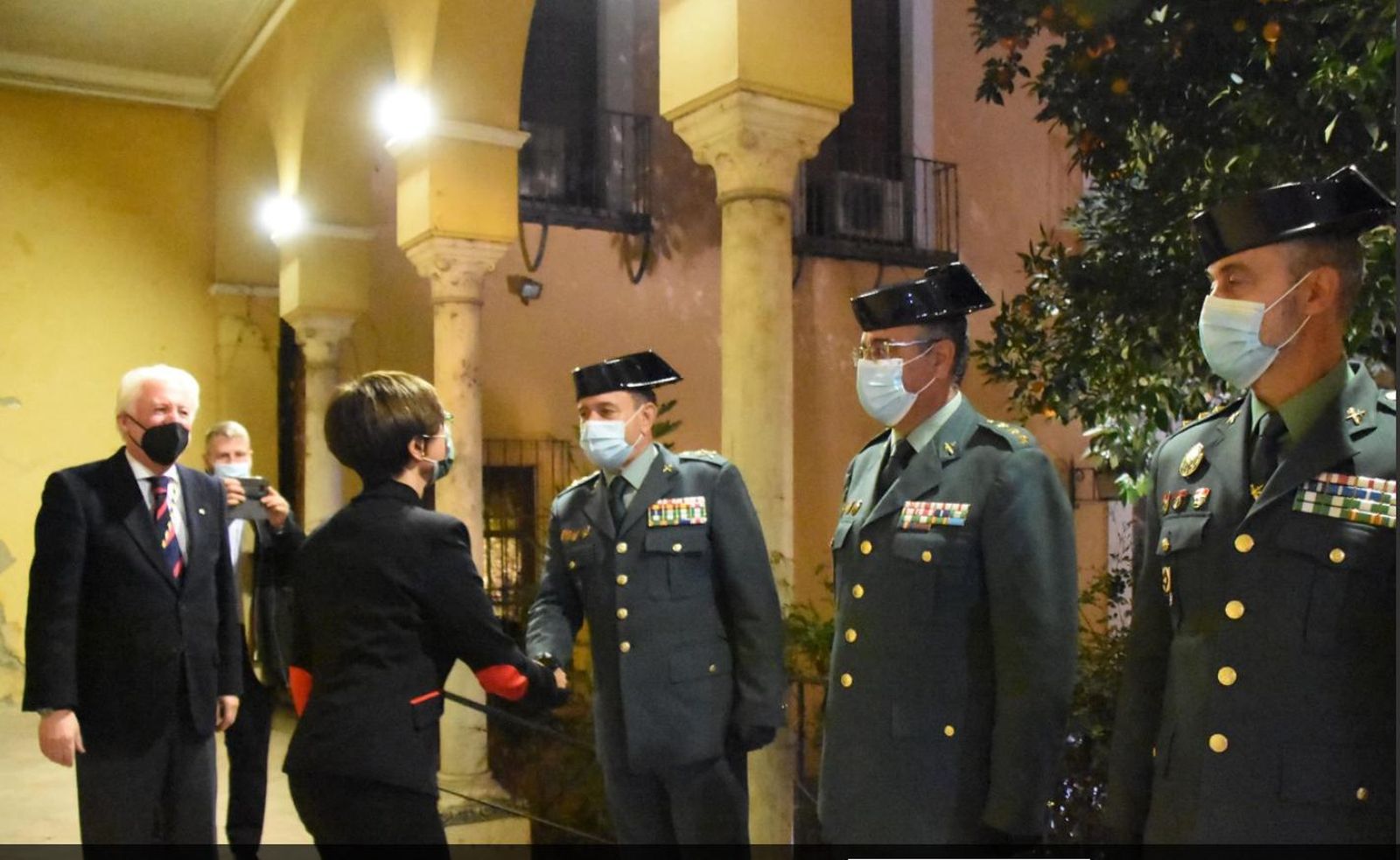 La directora de la Guardia Civil, María Gámez, durante su reciente visita a la Academia sevillana.