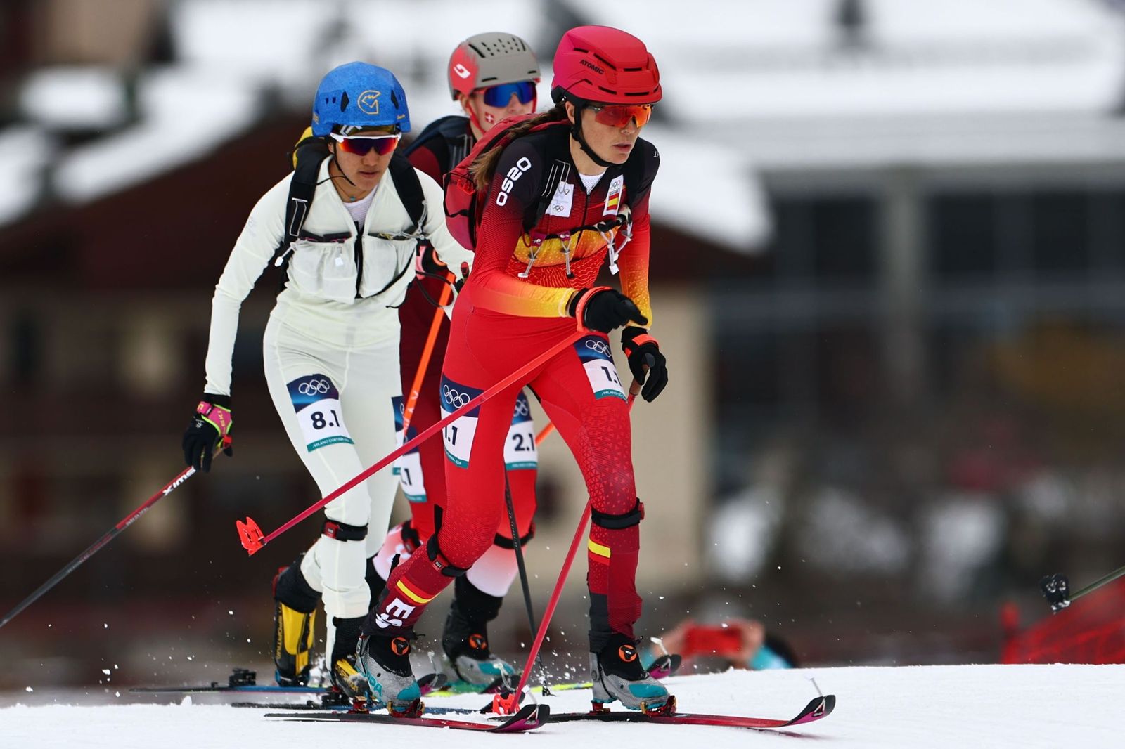 Las mejores fotos de la carrera de Ana Alonso y Oriol Cardona, bronce en el relevo mixto en los Juegos Olímpicos de Invierno