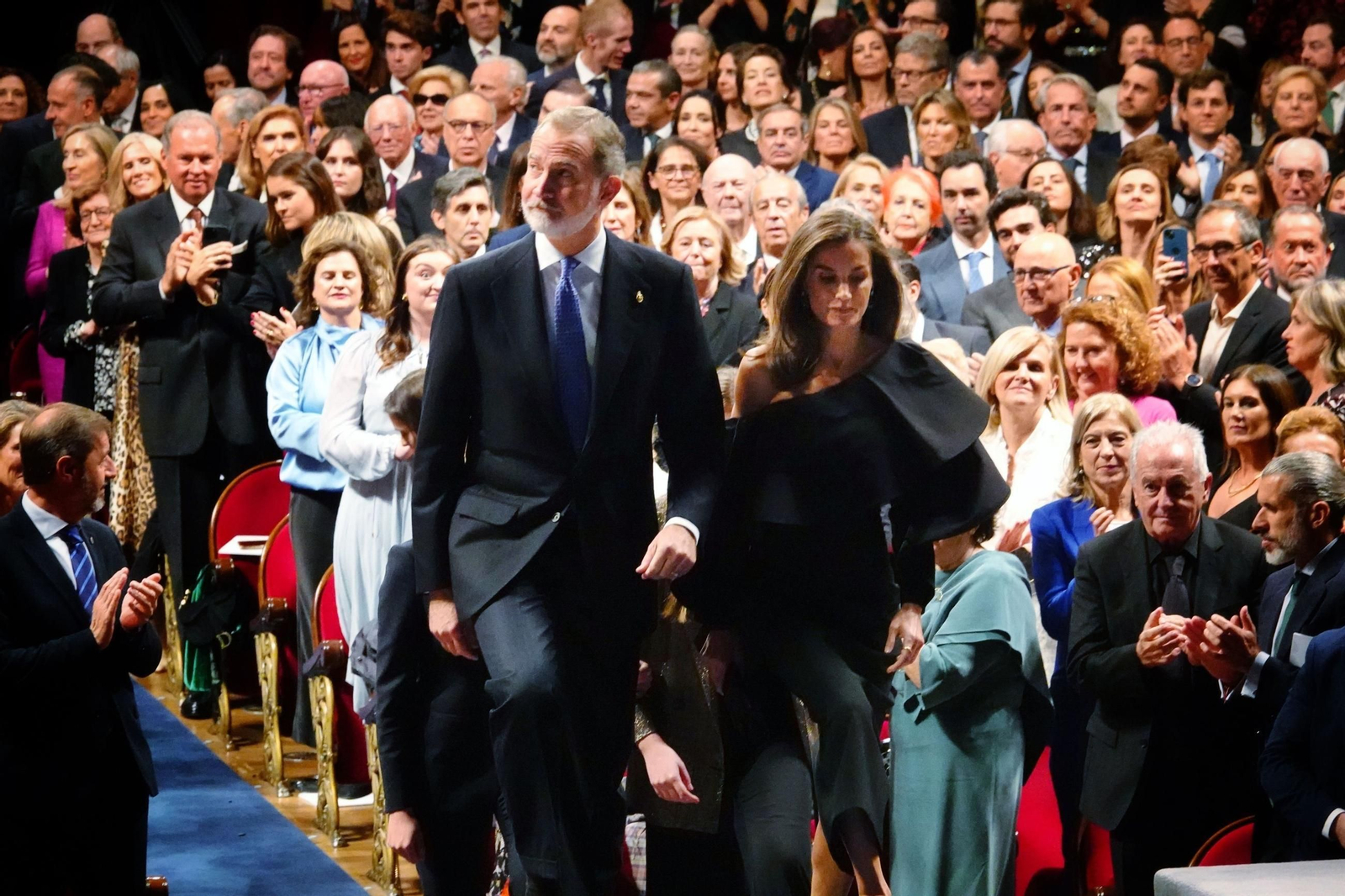 Los Reyes de España en la reciente ceremonia de entrega de los premios de la Fundación Princesa de Asturias.
