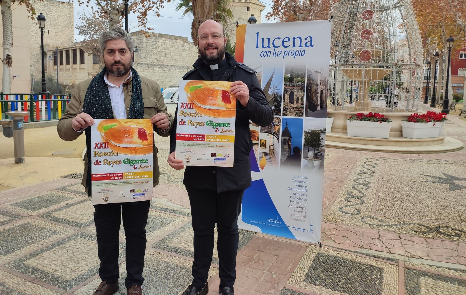 Presentación del Roscón de Reyes Gigante solidario de Lucena.
