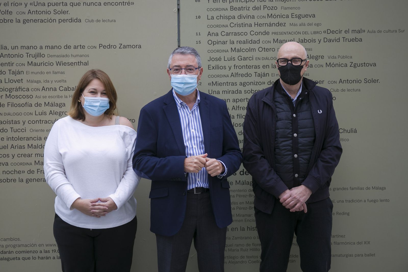 Natacha Rivas, Francisco Salado y Salomón Castiel, en la presentación de la programación.