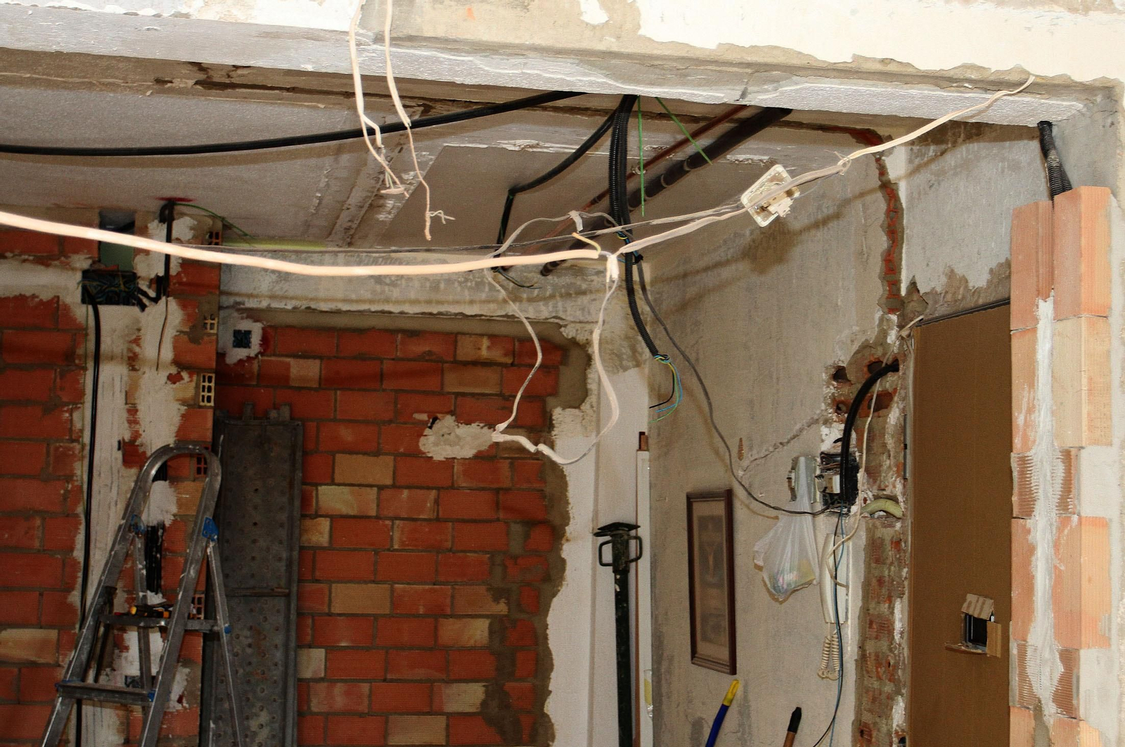 Obras de reforma en una vivienda de la capital.