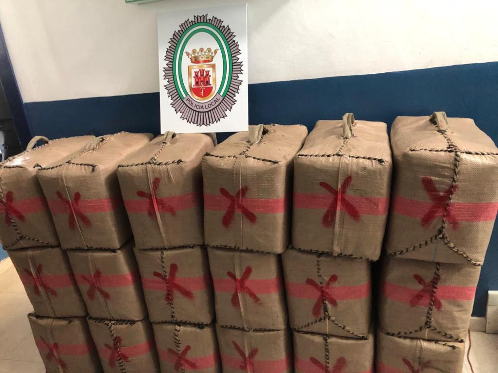 La Policía Local de San Roque intervino 800 kilos de hachís en noviembre pasado.