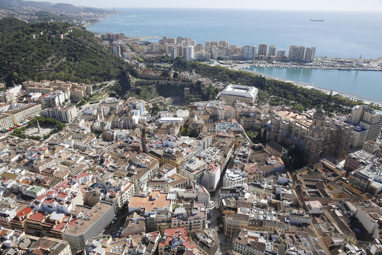 Vista del Centro histórico de Málaga.