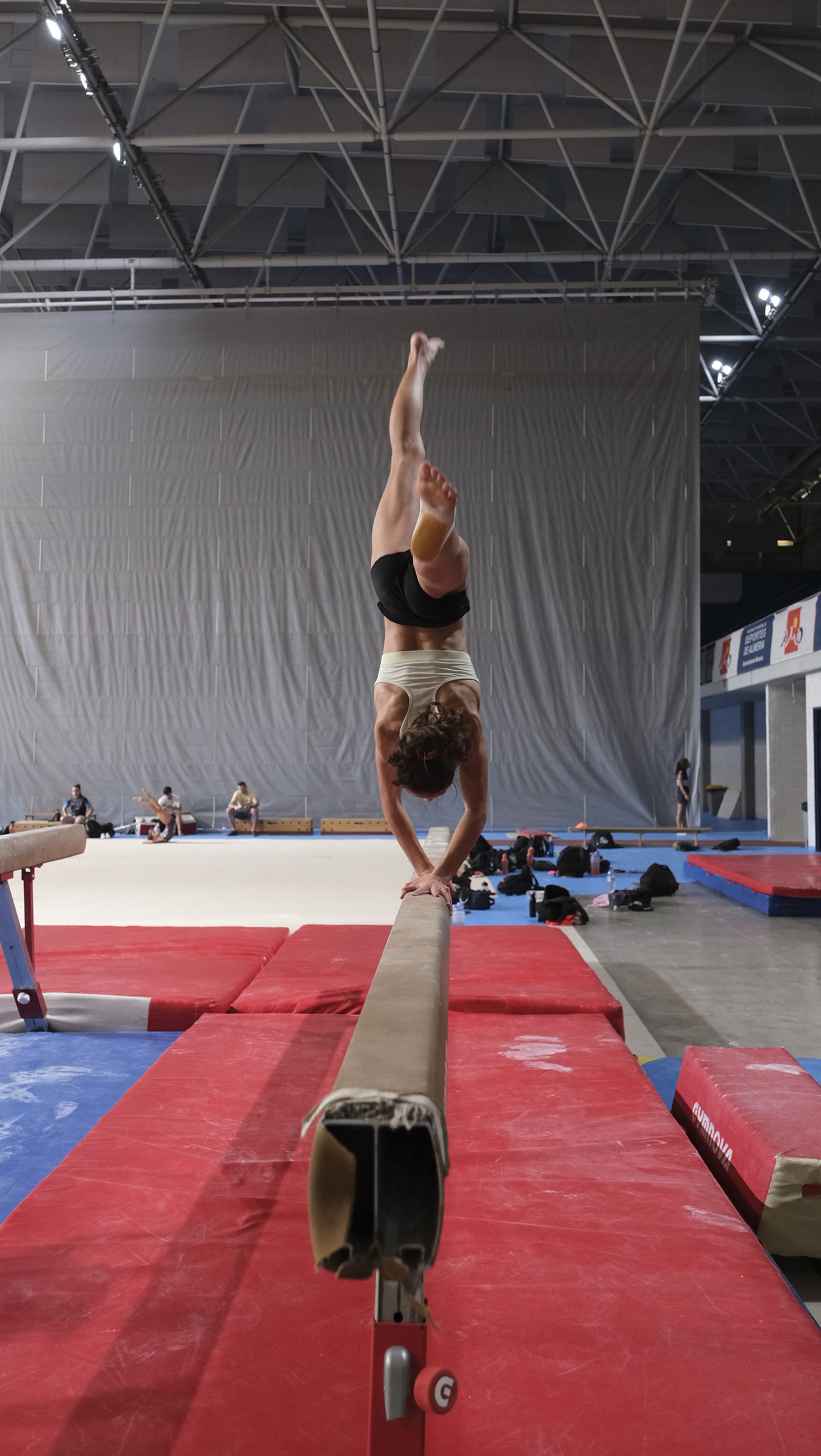 Imágenes de los entrenamientos de los gimnastas almerienses